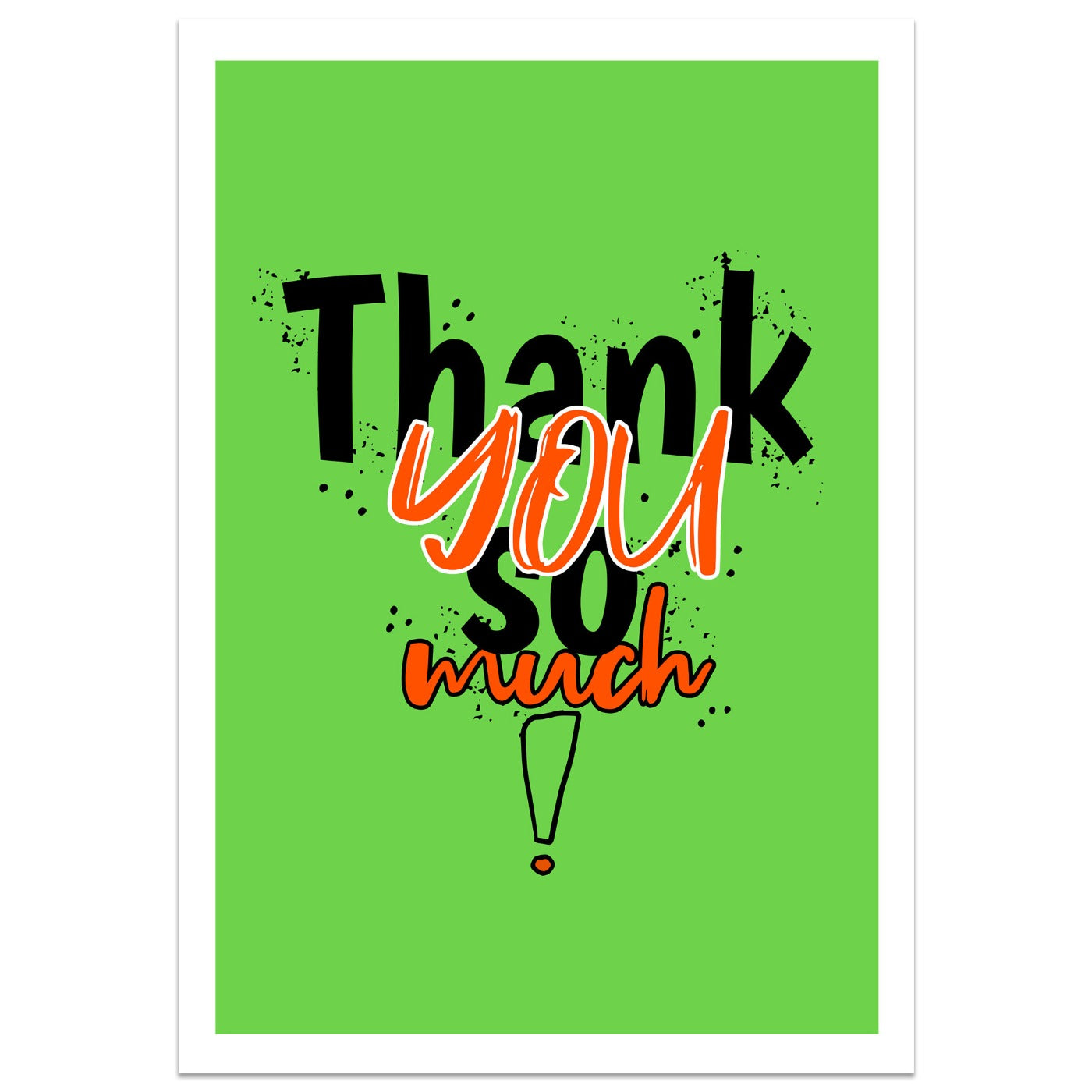 Splashed Thank You Card