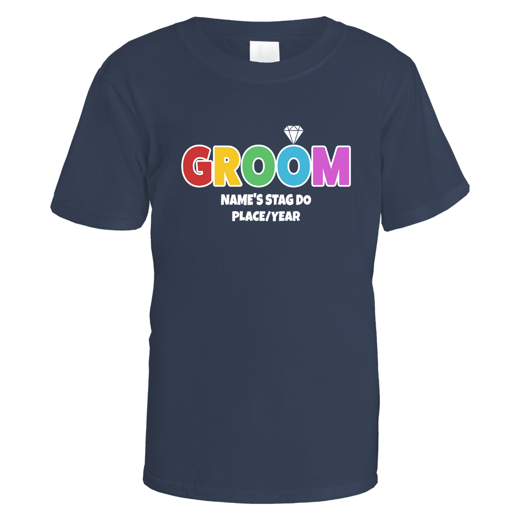 Multicolour Groom Stag Do T-Shirt