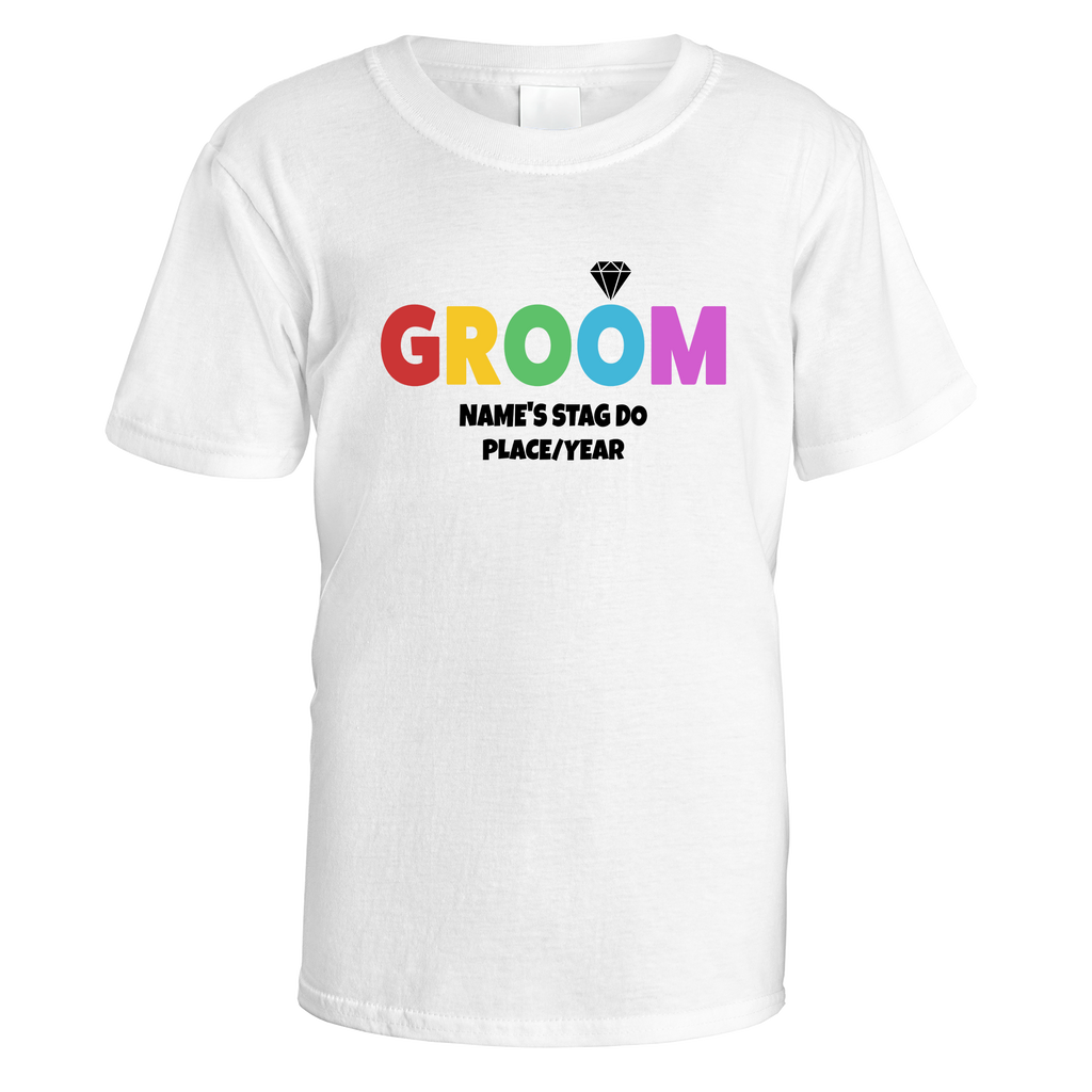 Multicolour Groom Stag Do T-Shirt