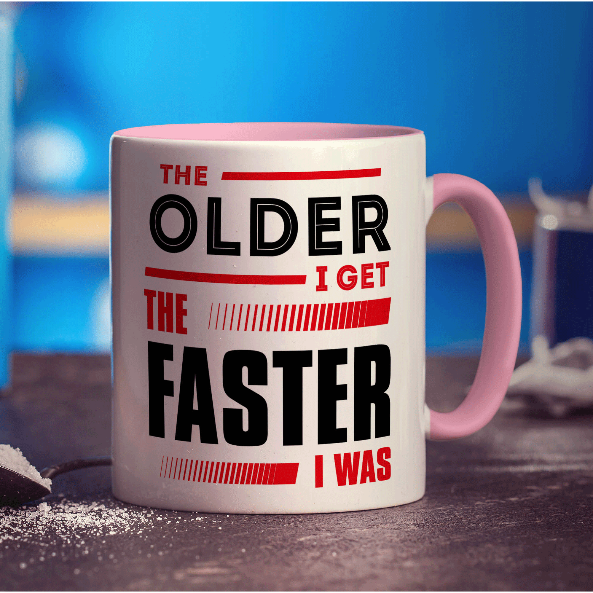 The Older I Get The Faster I Was Mug - Standard 330ml (11oz) / Pink