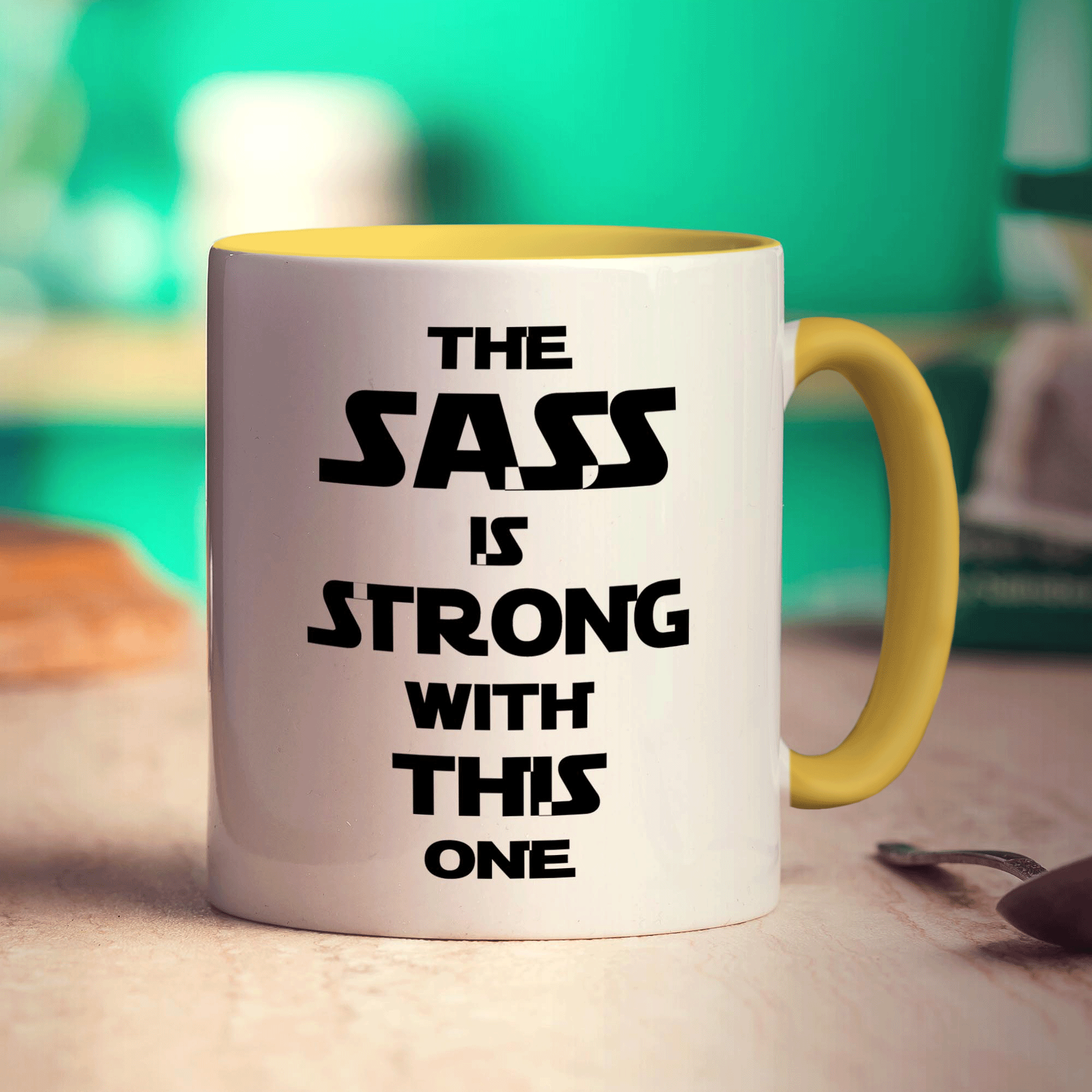 The Sass is Strong with This One Mug - Standard 330ml (11oz) / Yellow