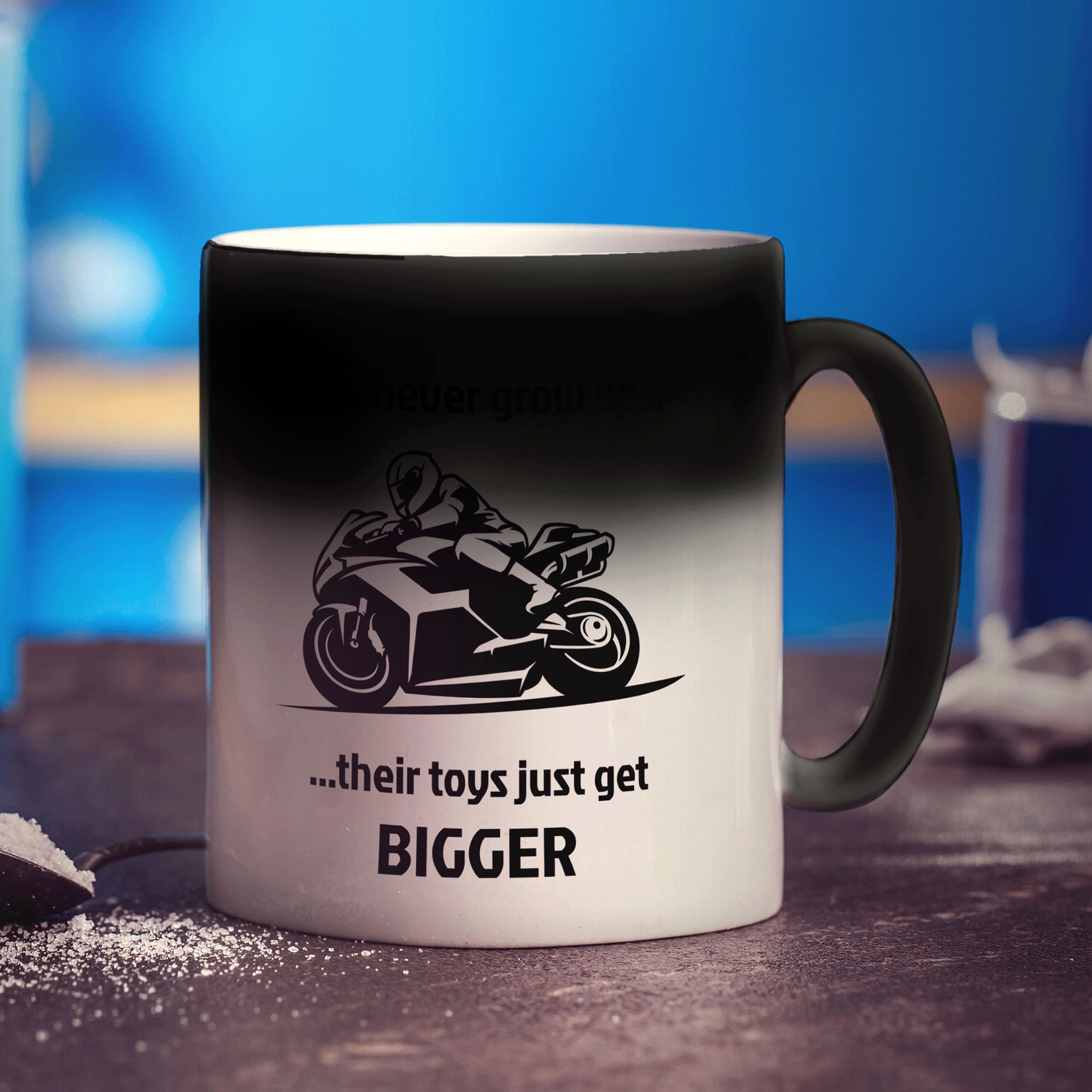 Girls Don't Grow Up, Their Toys Just Get Bigger Motorbike Mug