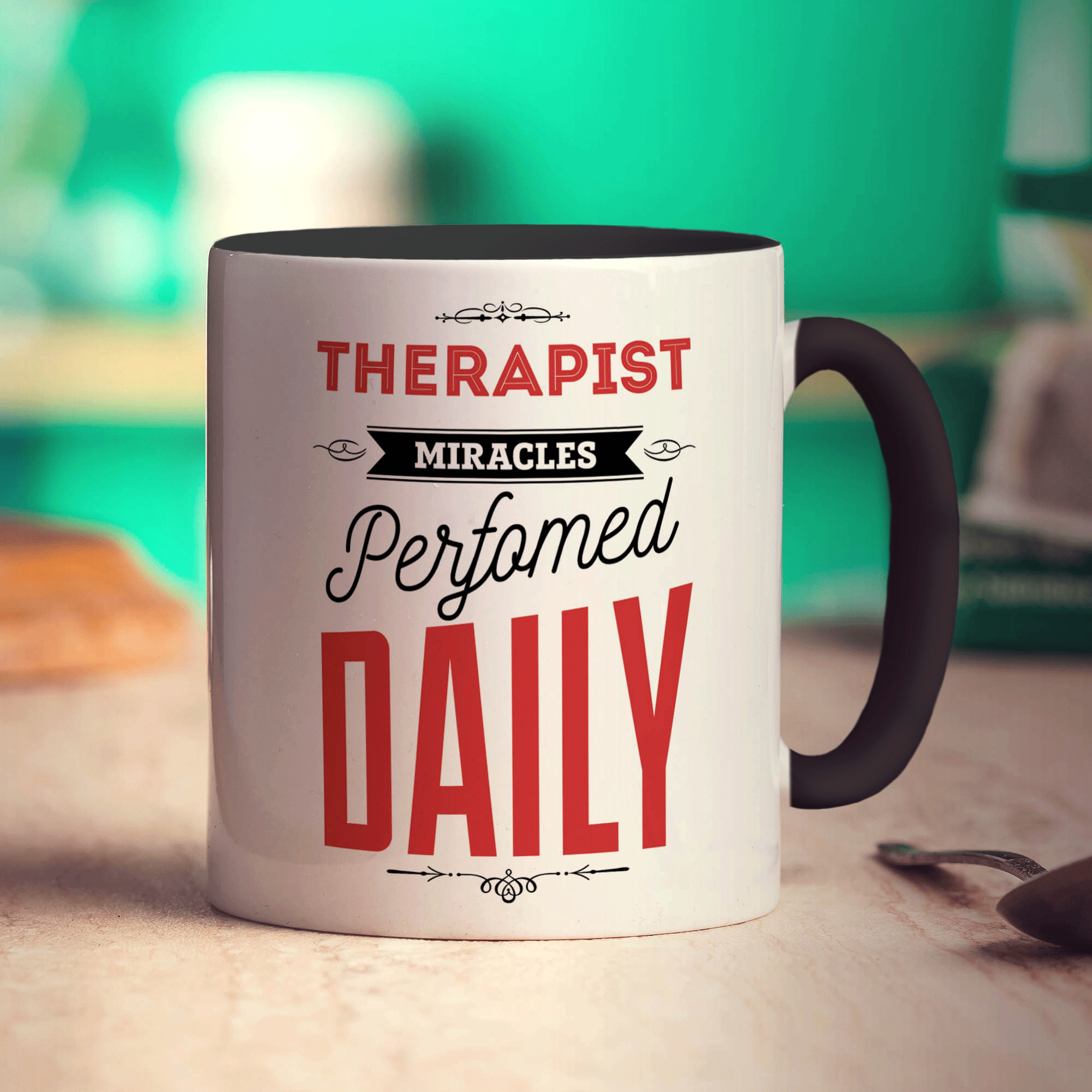 Therapist Miracles Performed Daily Mug - Standard 330ml (11oz) / Black