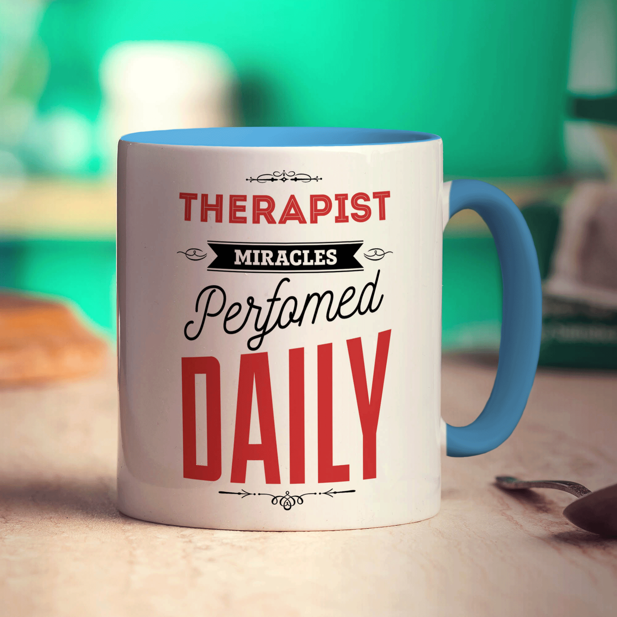 Therapist Miracles Performed Daily Mug - Standard 330ml (11oz) / Blue
