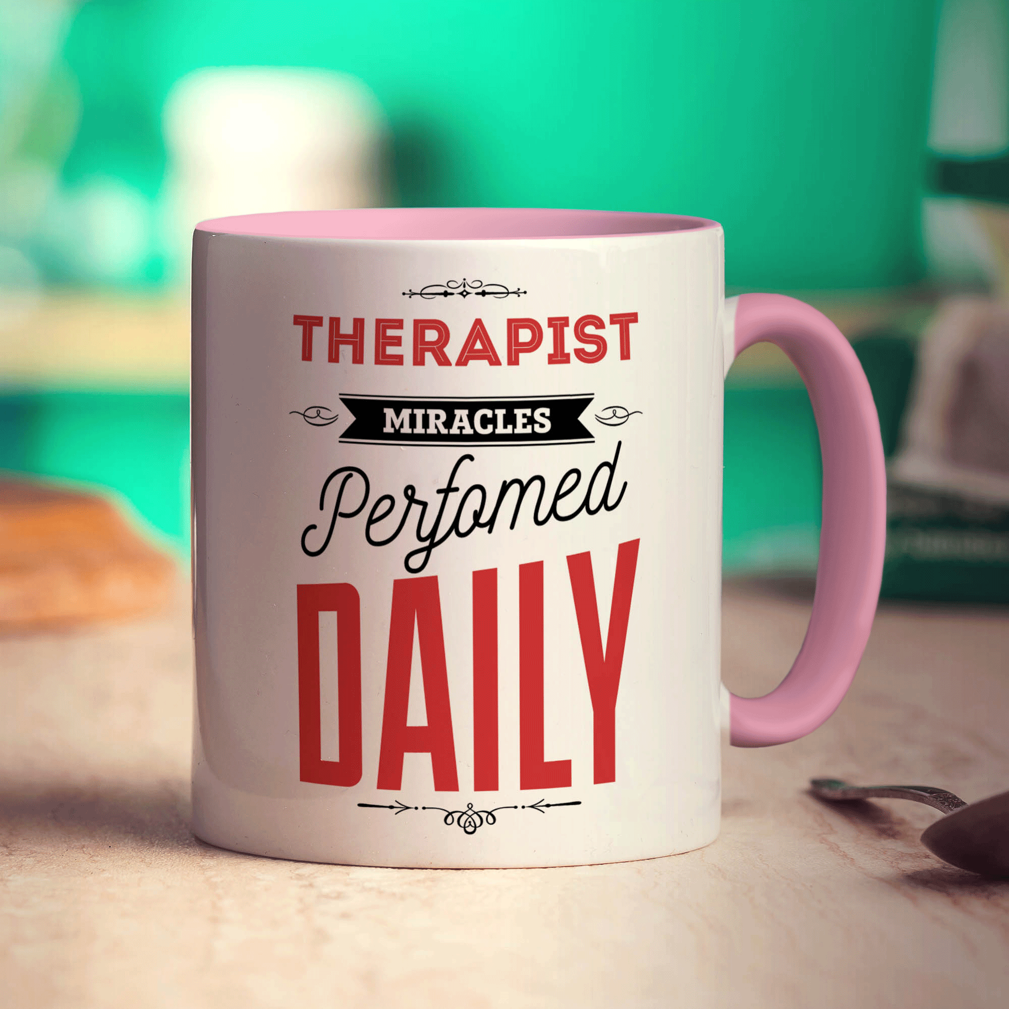 Therapist Miracles Performed Daily Mug - Standard 330ml (11oz) / Pink