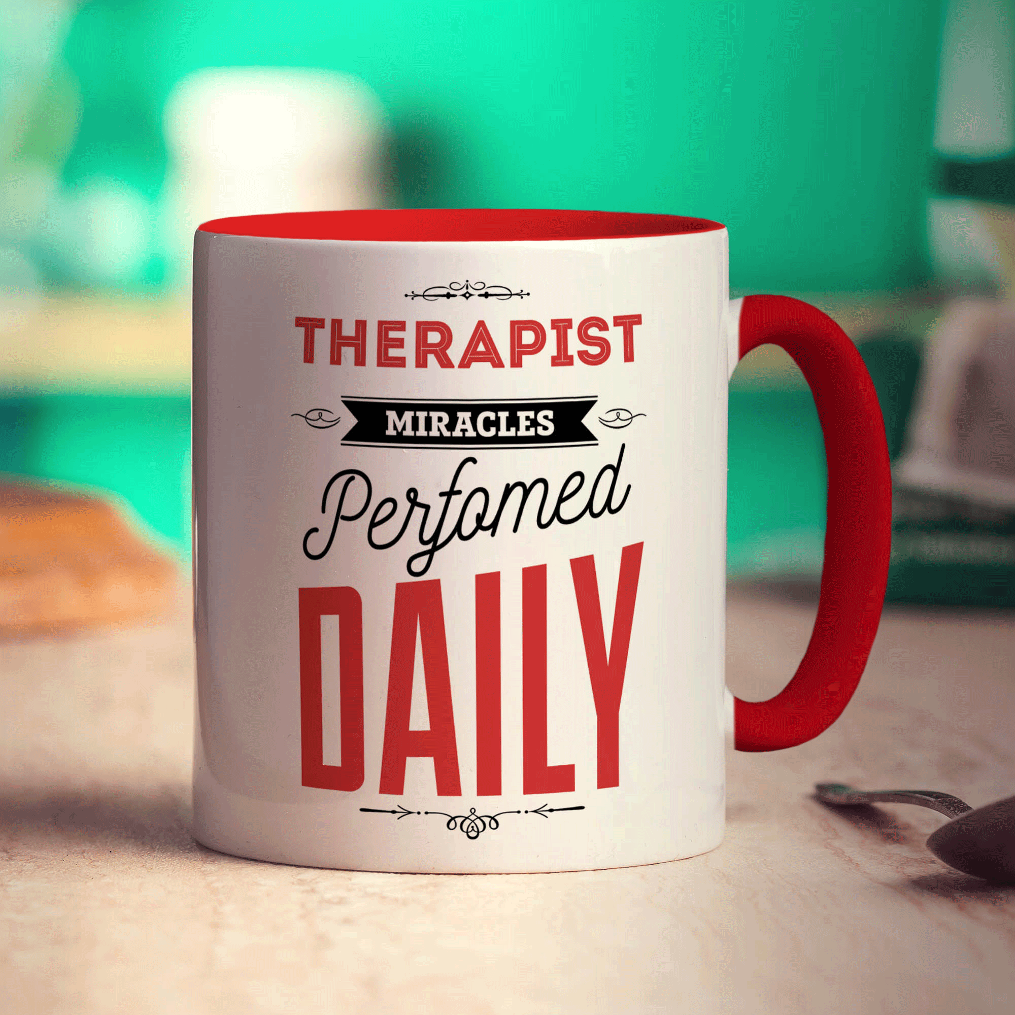Therapist Miracles Performed Daily Mug - Standard 330ml (11oz) / Red