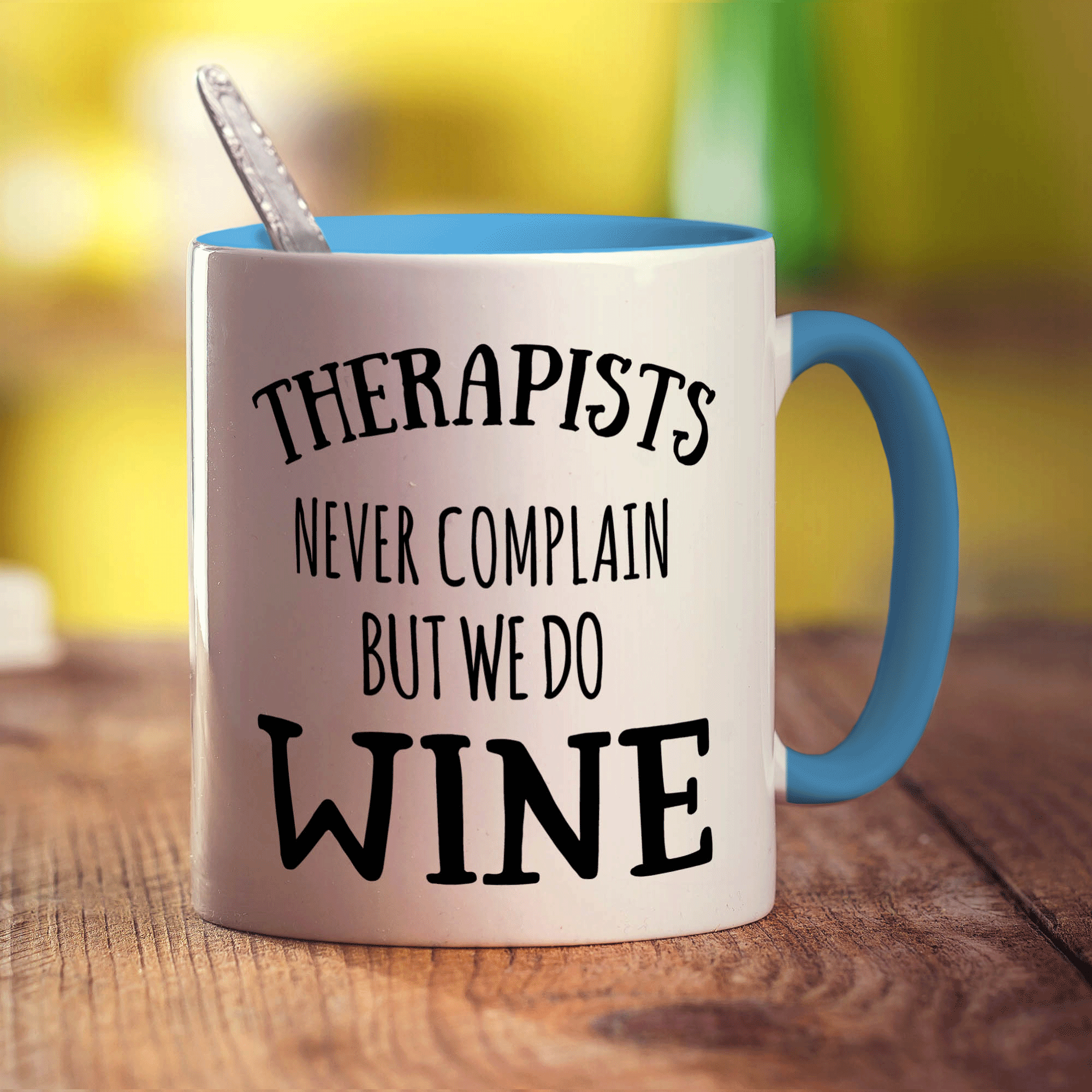 Therapists Never Complain But We Do Wine Mug - Standard 330ml (11oz) / Blue