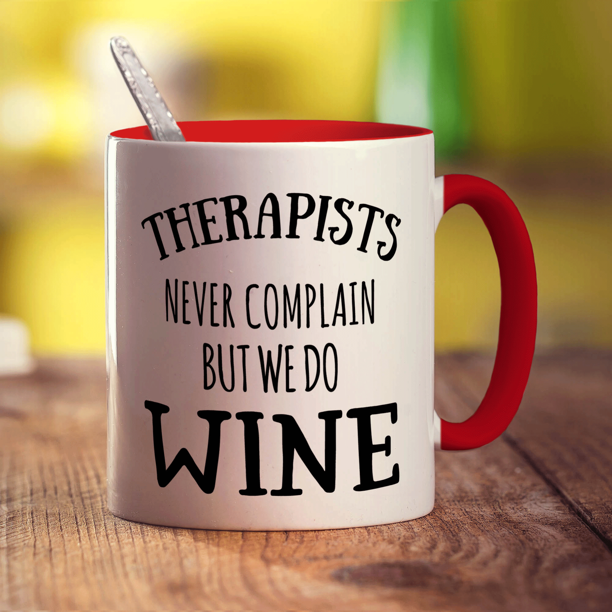 Therapists Never Complain But We Do Wine Mug - Standard 330ml (11oz) / Red