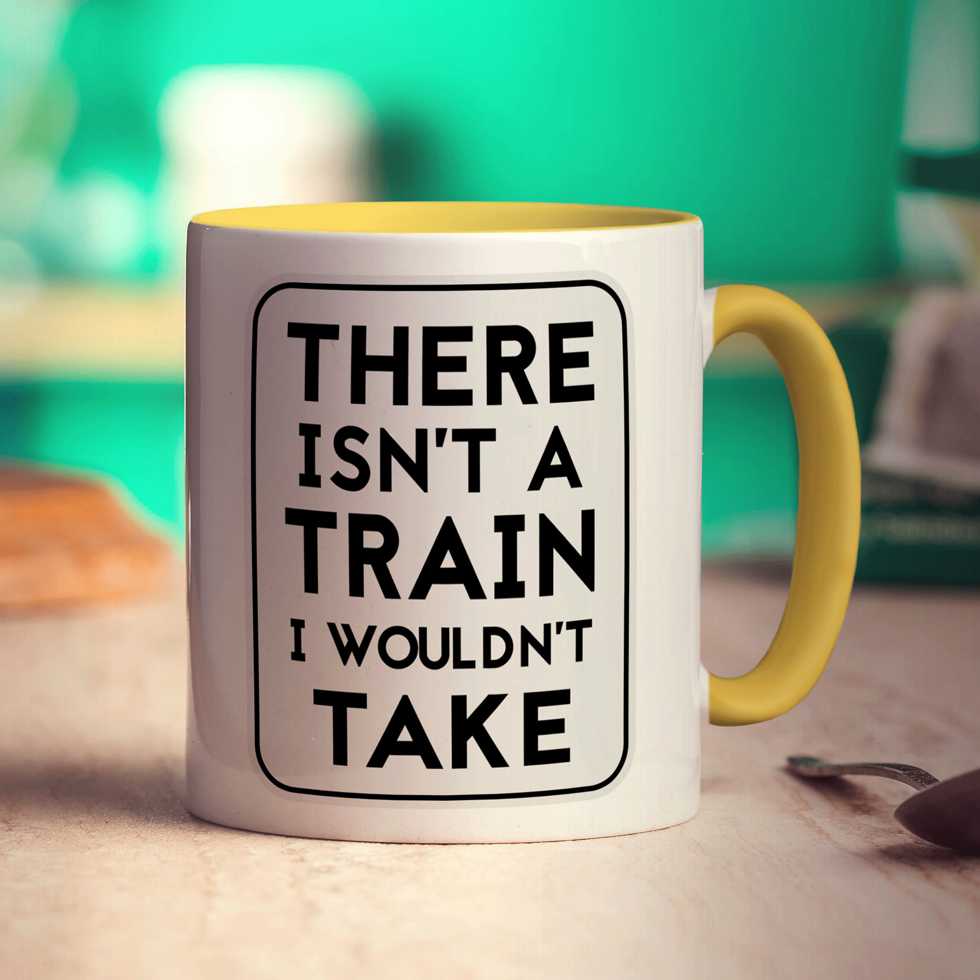 There Isn't A Train I Wouldn't Take Mug - Standard 330ml (11oz) / Yellow