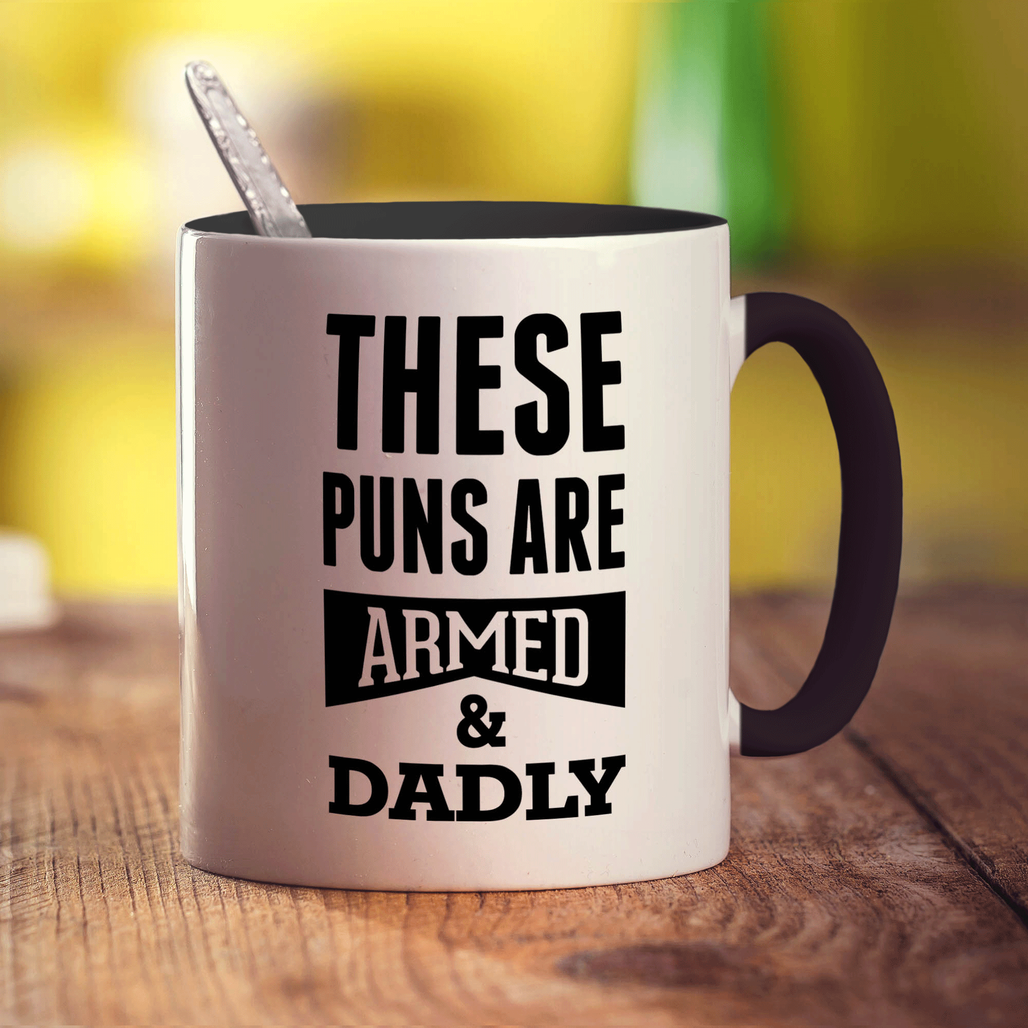 These Puns are Armed & Dadly Mug
