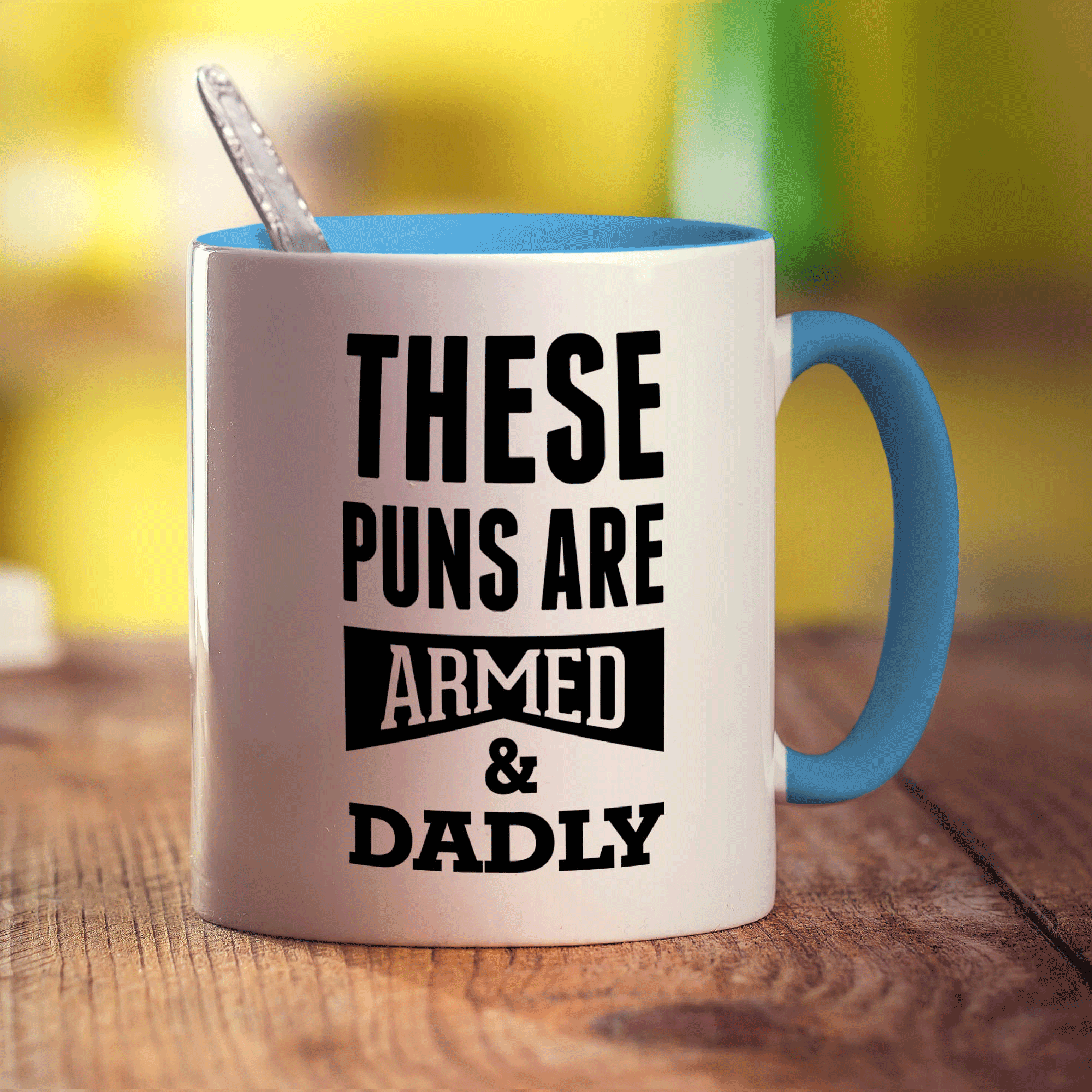 These Puns are Armed & Dadly Mug