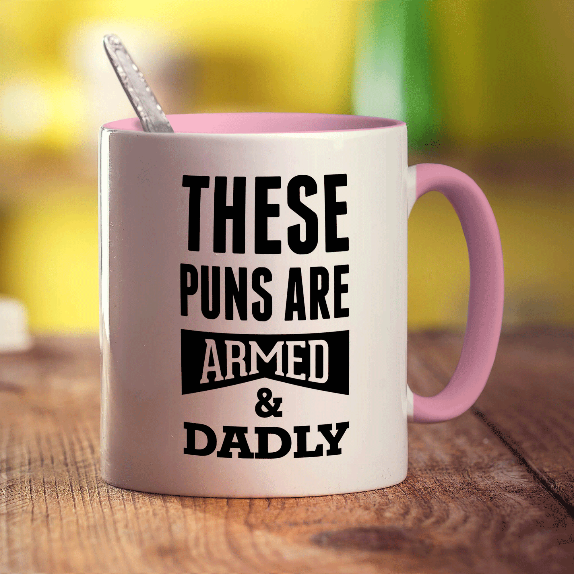 These Puns are Armed & Dadly Mug