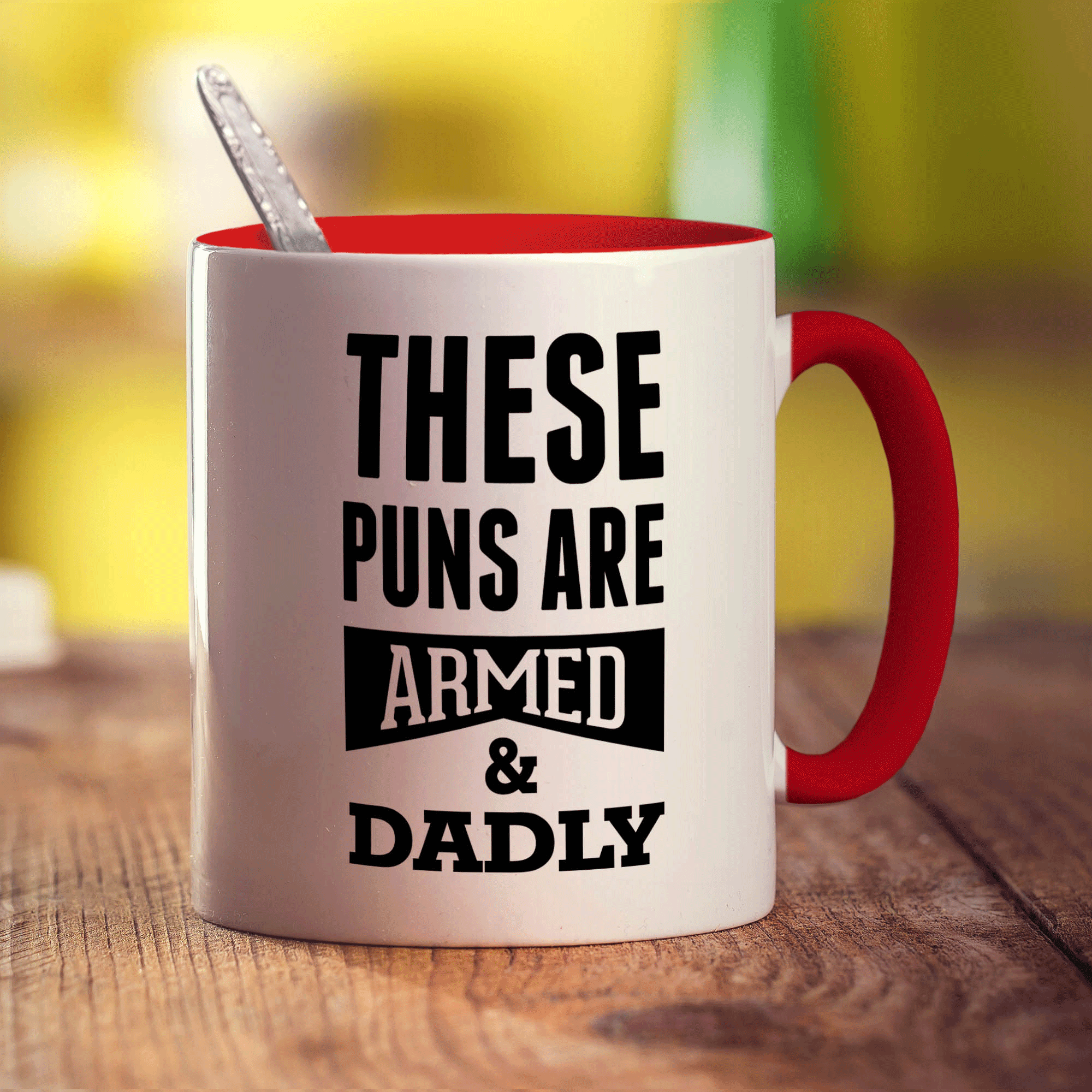 These Puns are Armed & Dadly Mug