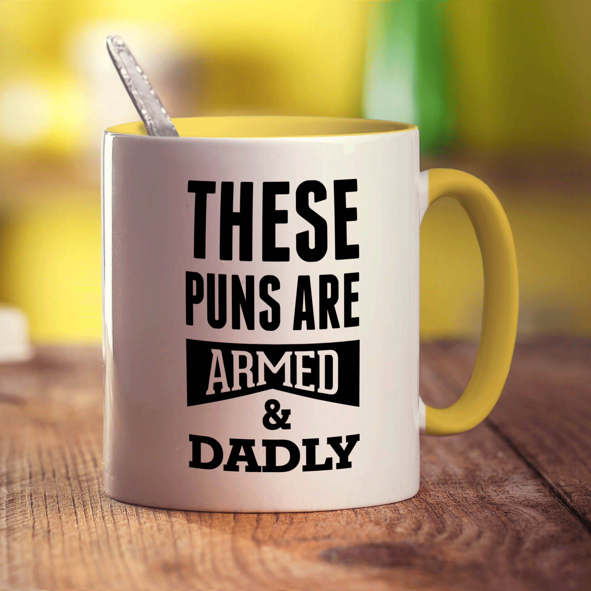 These Puns are Armed & Dadly Mug