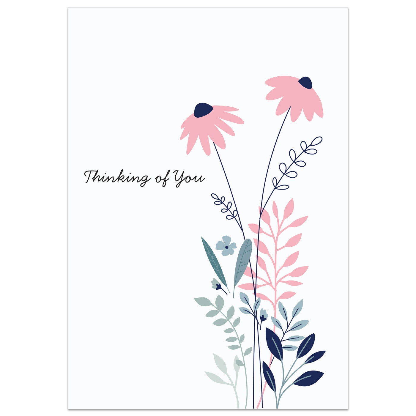 Thinking of You Abstract Flower Card