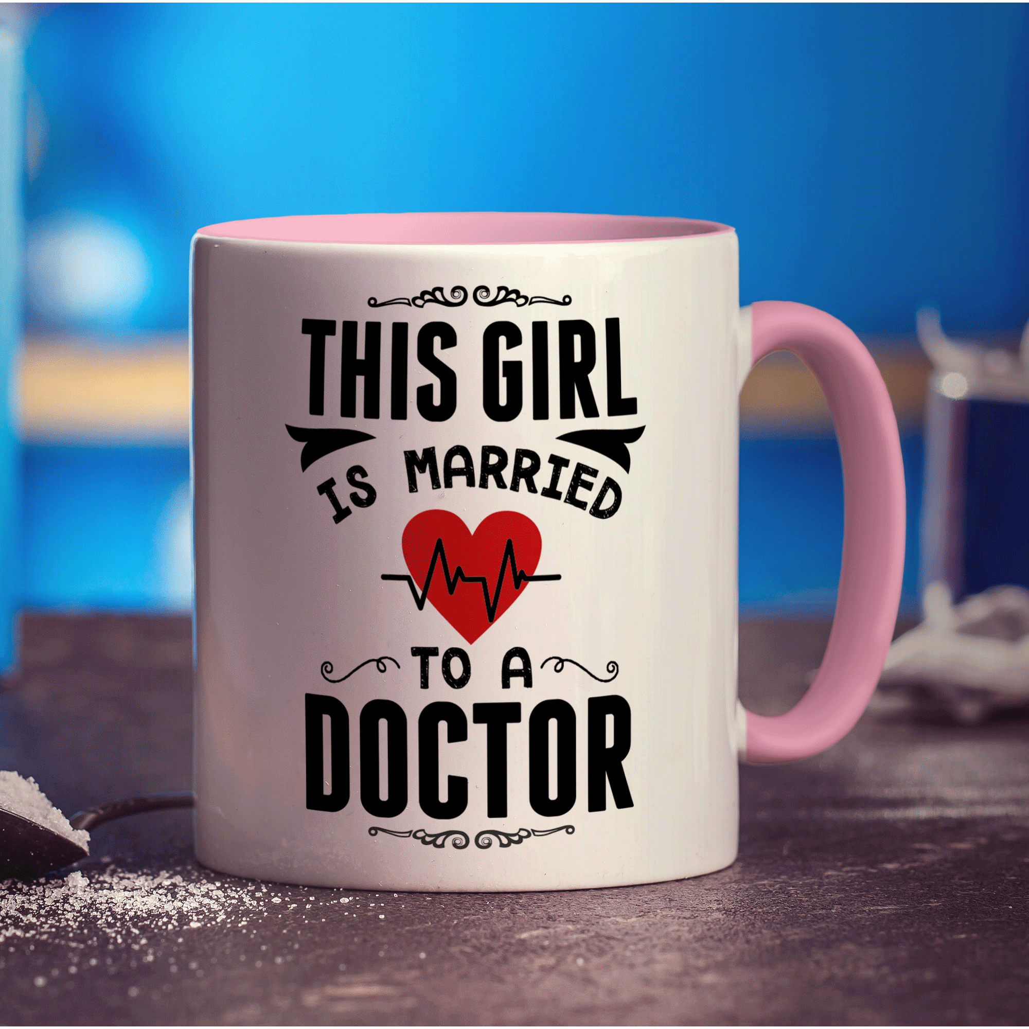 This Girl Is Married To a Doctor Mug - Standard 330ml (11oz) / Pink