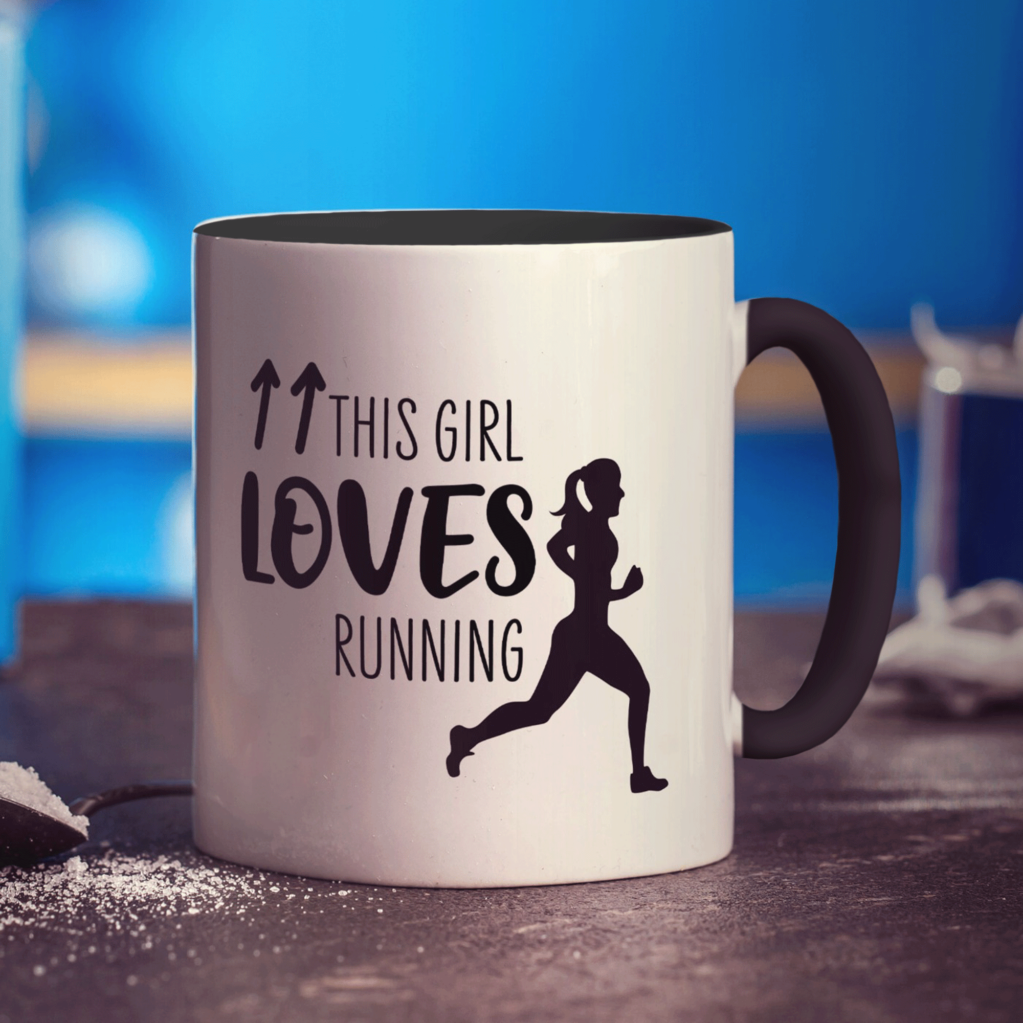 This Girl Loves Running Mug