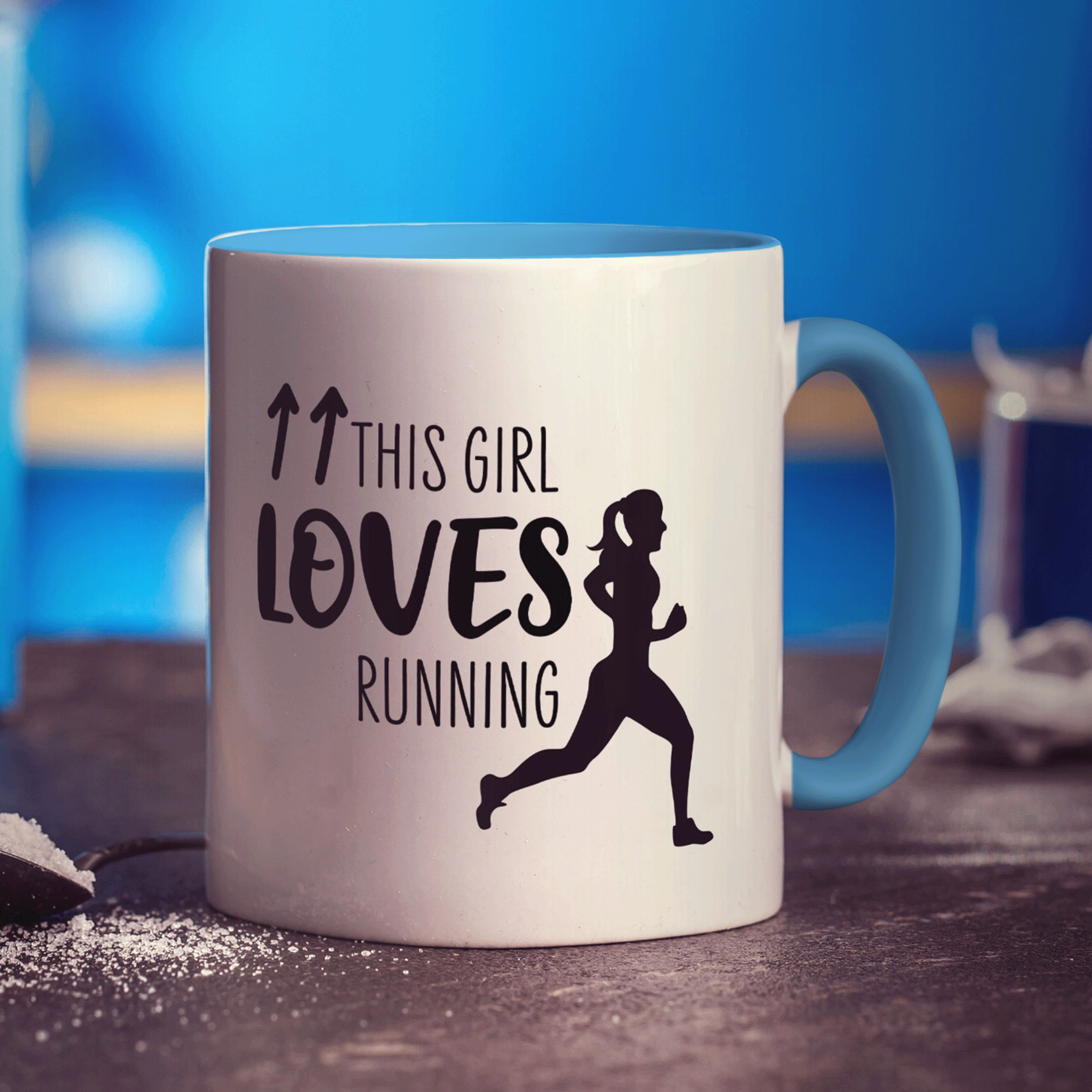 This Girl Loves Running Mug