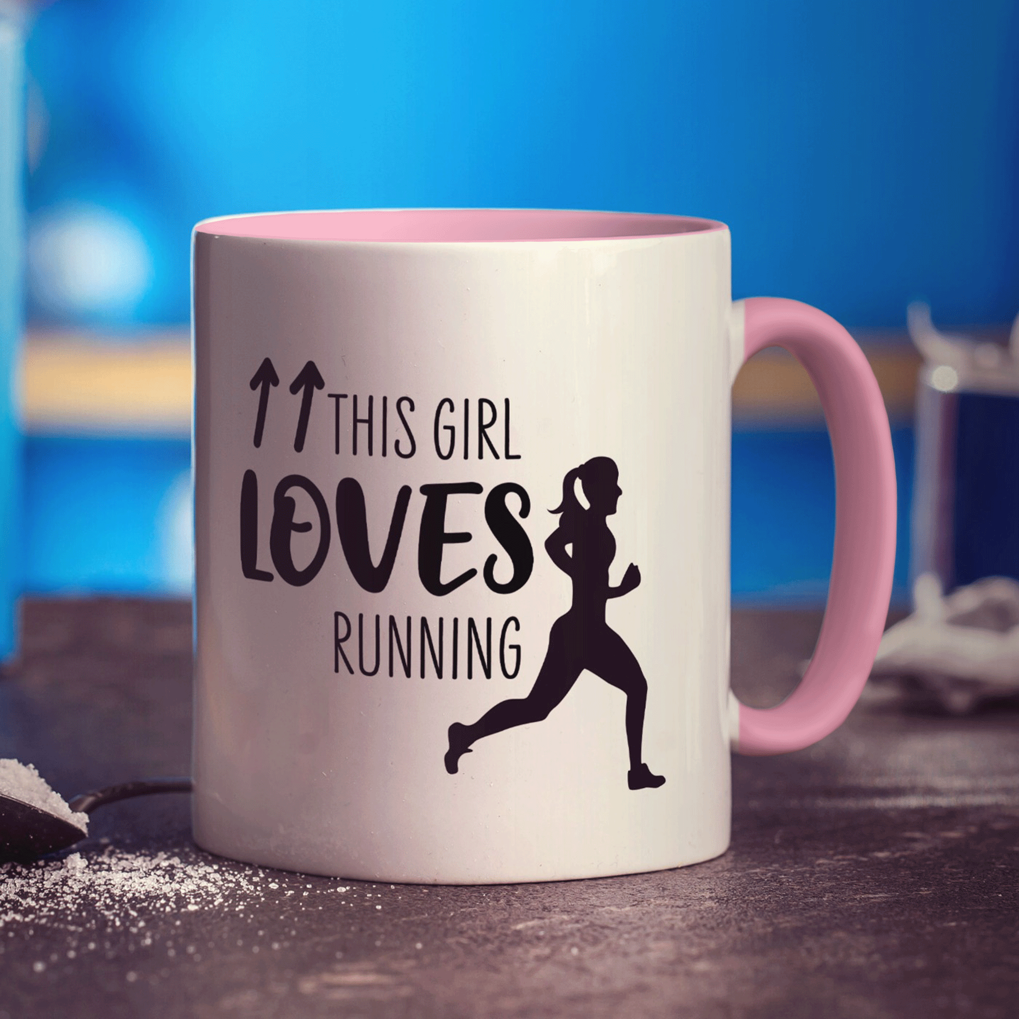 This Girl Loves Running Mug