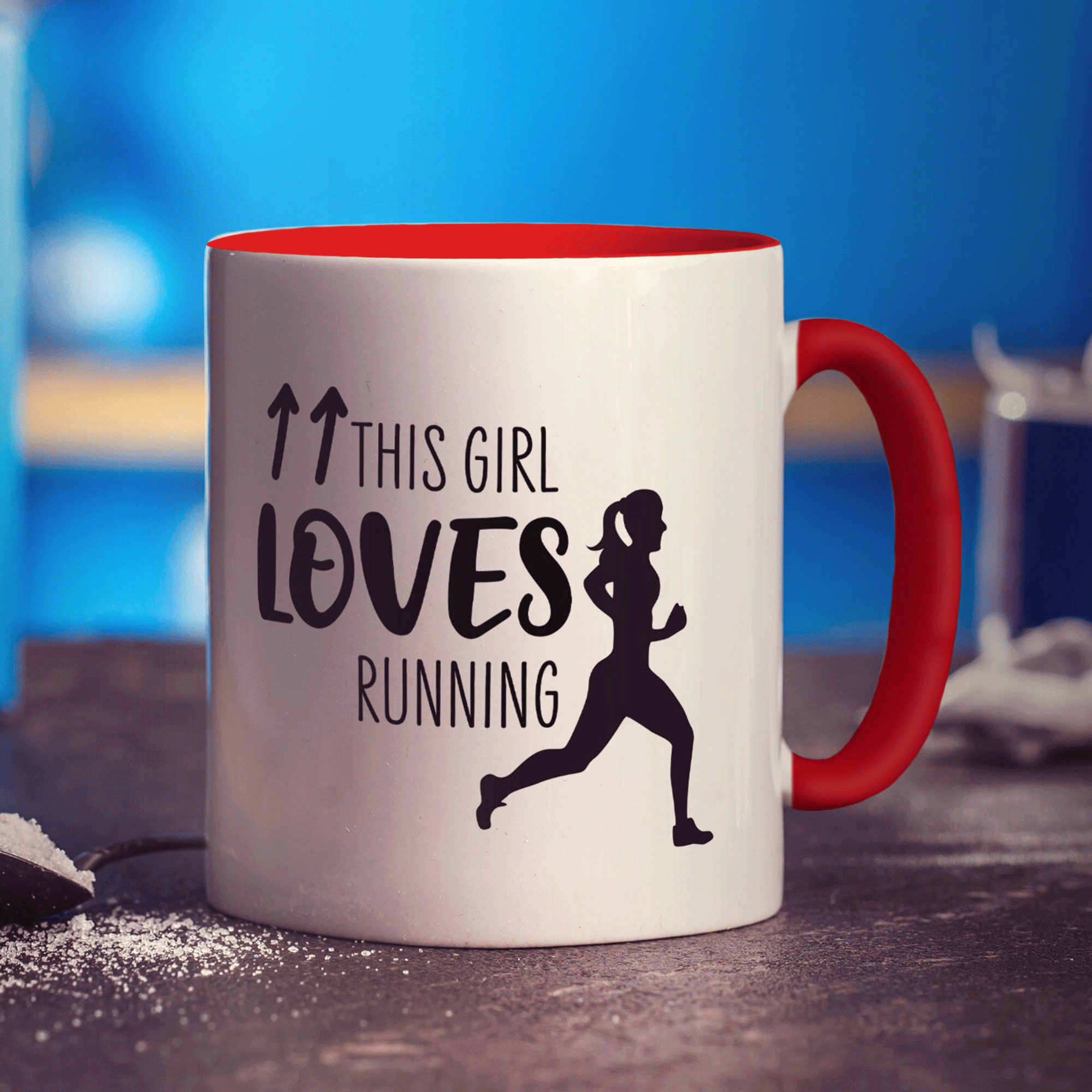 This Girl Loves Running Mug
