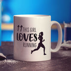 This Girl Loves Running Mug - Standard 330ml (11oz) / White