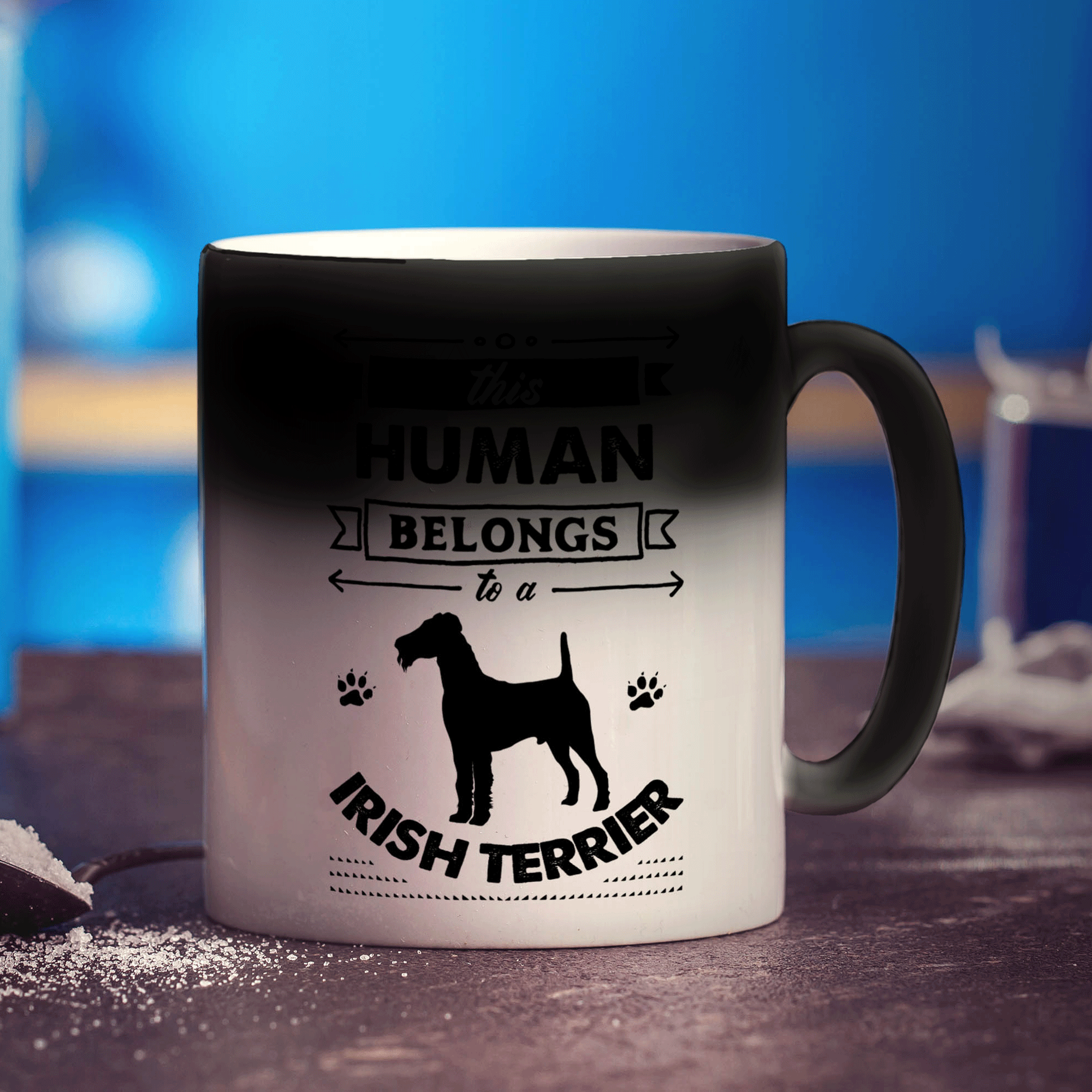 This Human Belongs To A Irish Terrier Mug - Standard 330ml (11oz) / Magic Mug