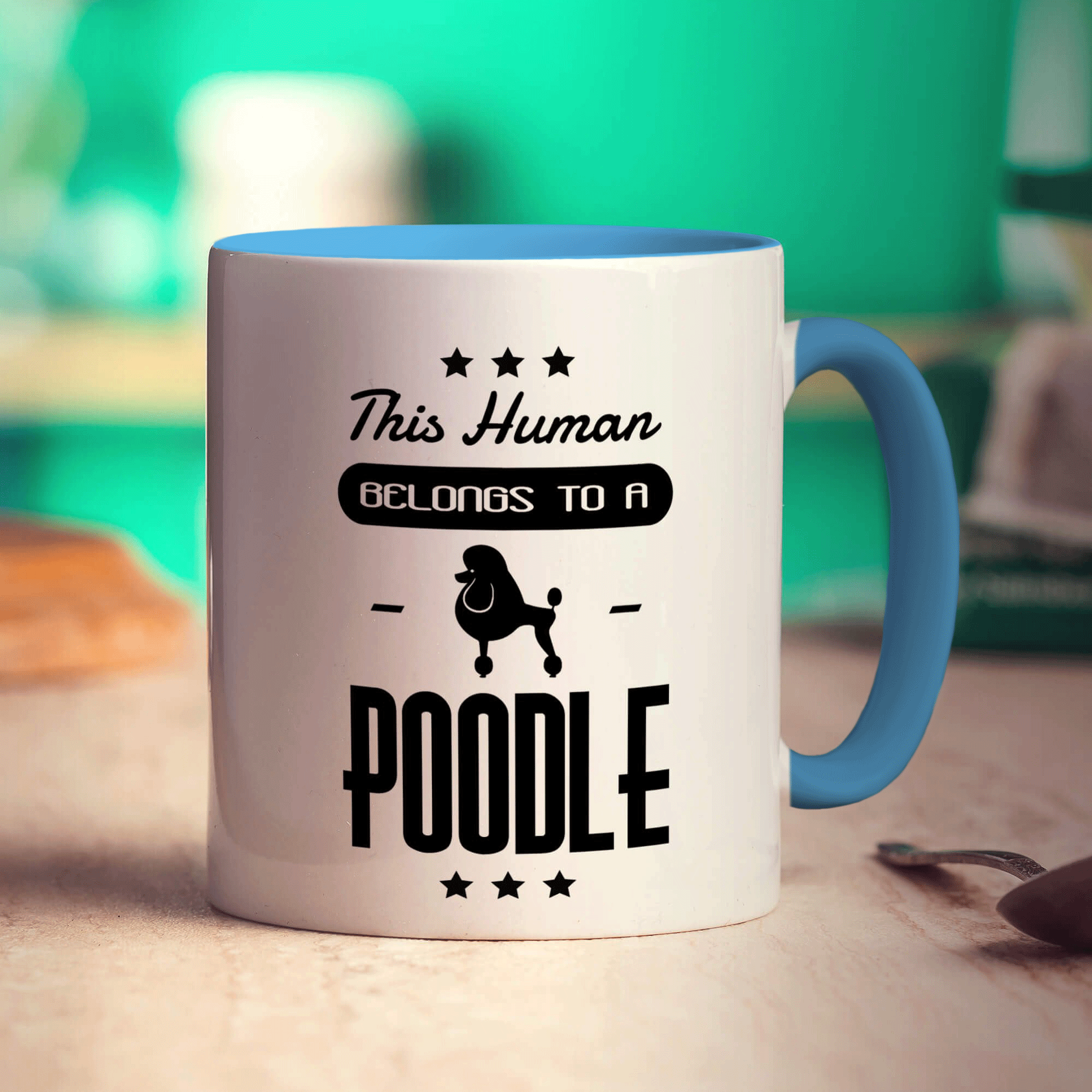 This Human Belongs To A Poodle Mug