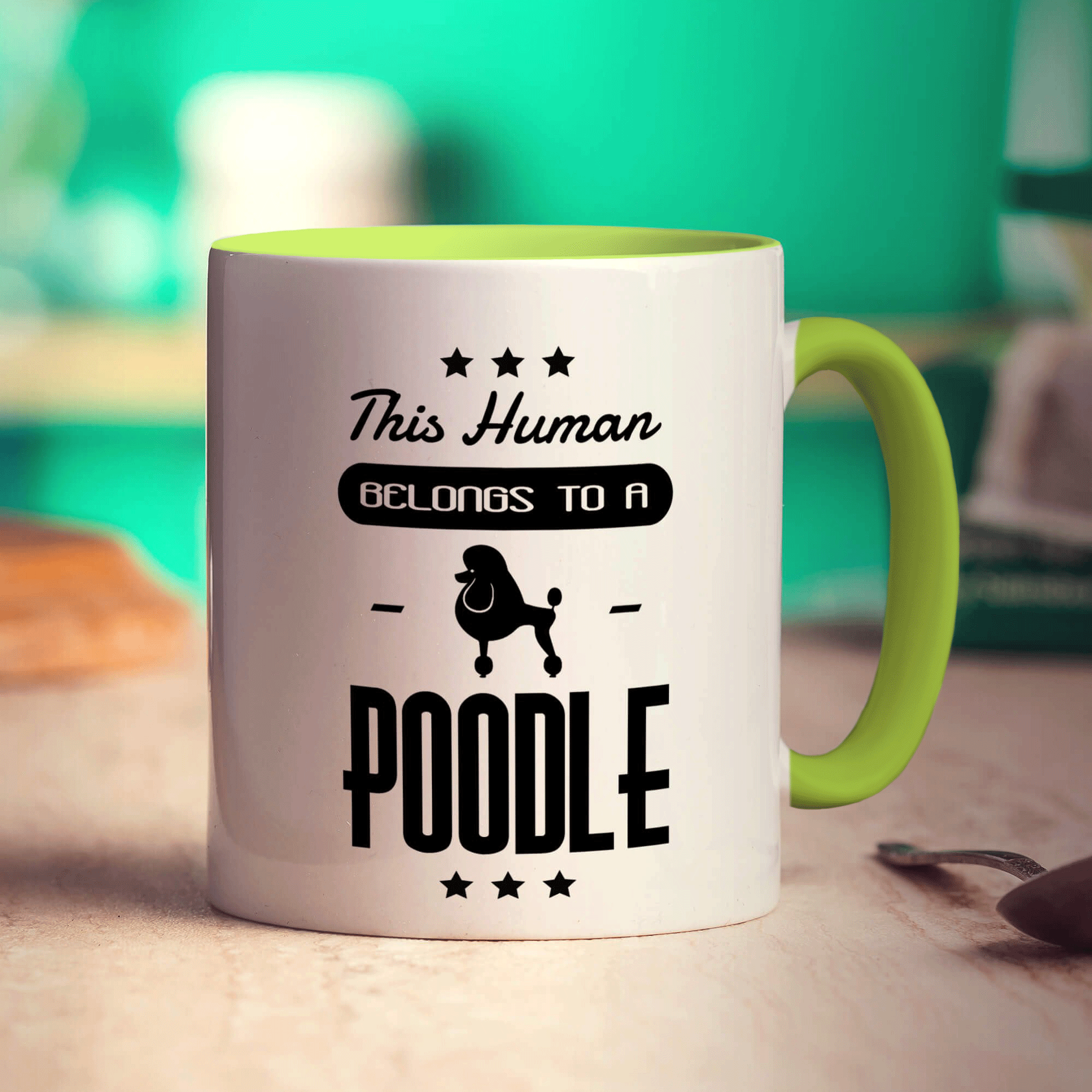 This Human Belongs To A Poodle Mug
