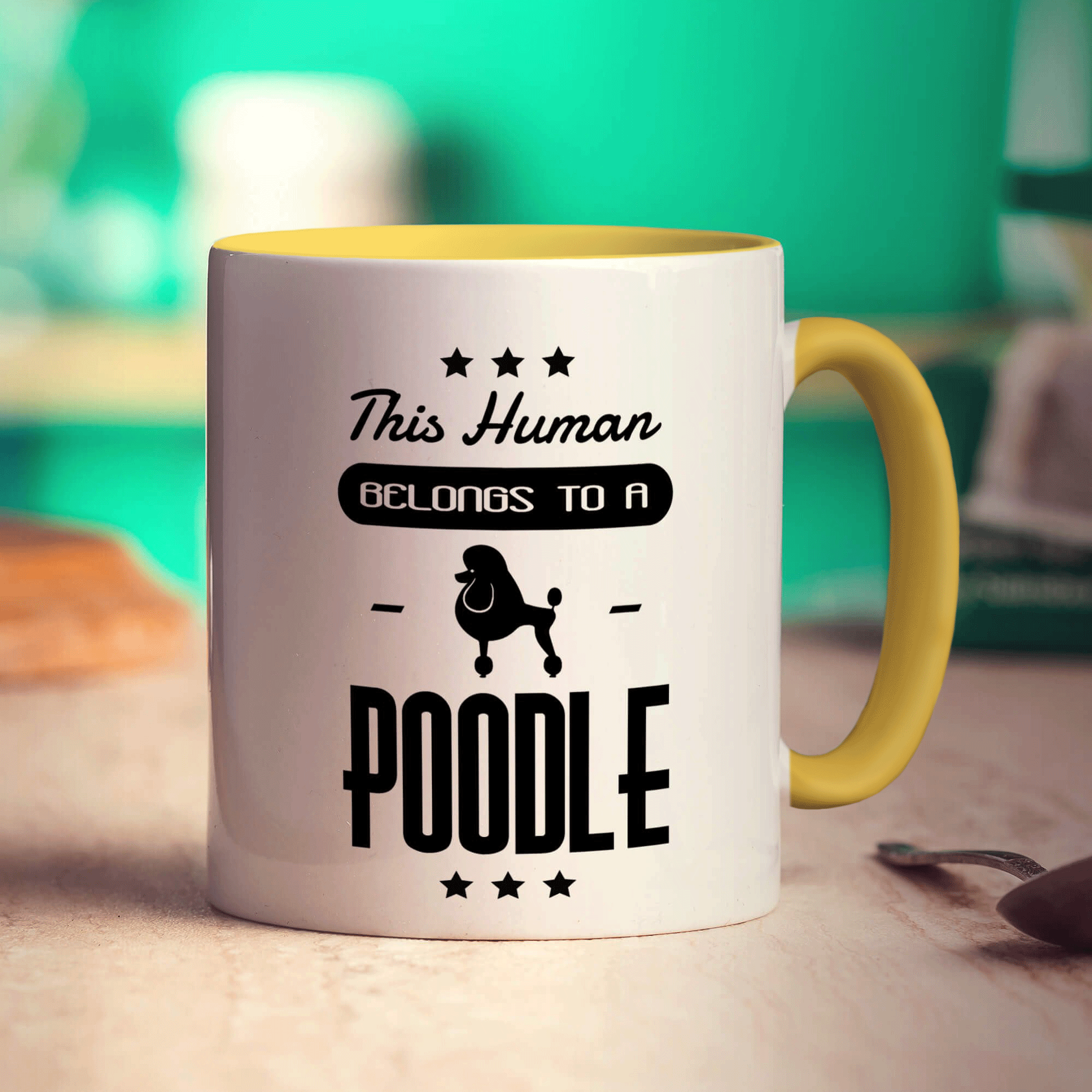 This Human Belongs To A Poodle Mug