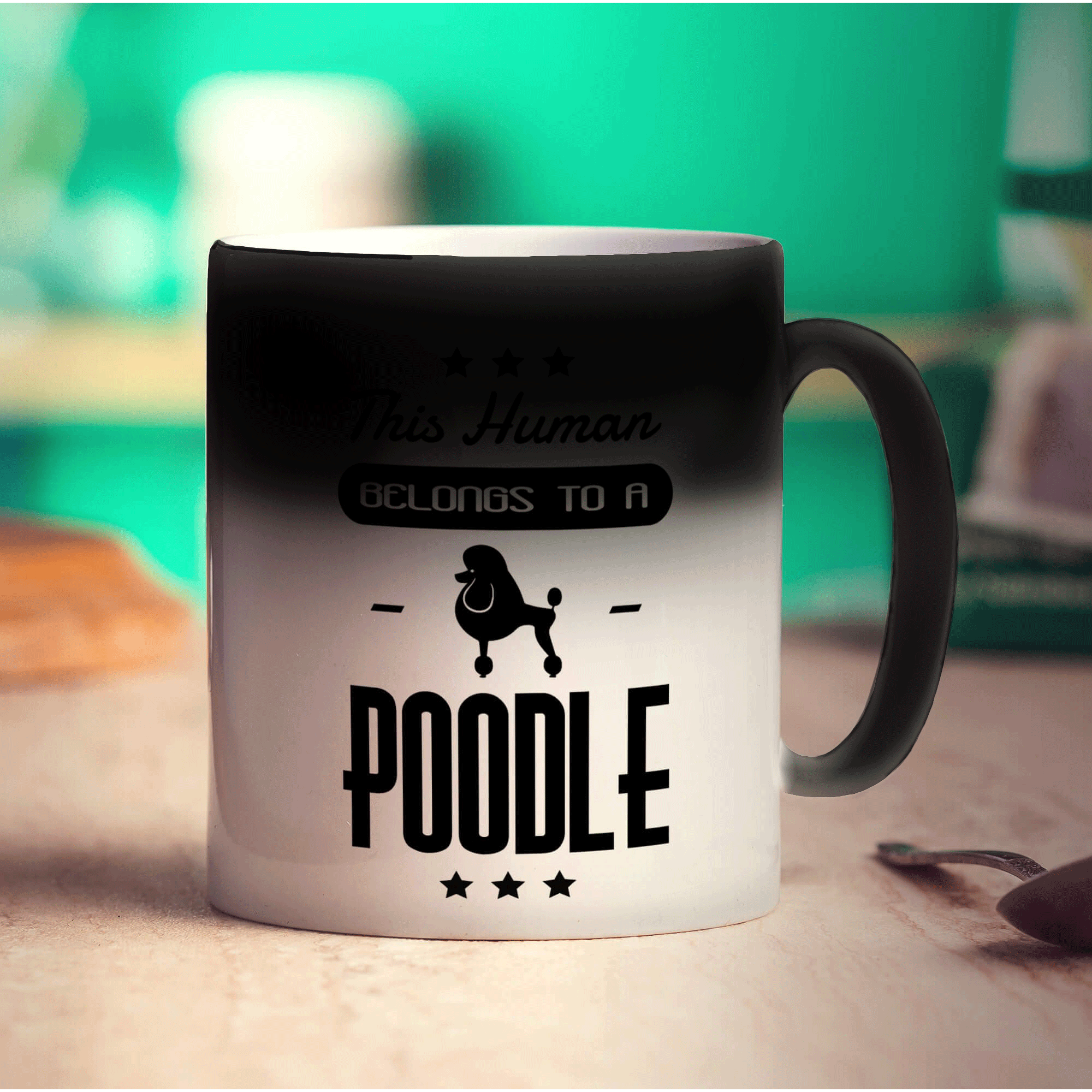 This Human Belongs To A Poodle Mug