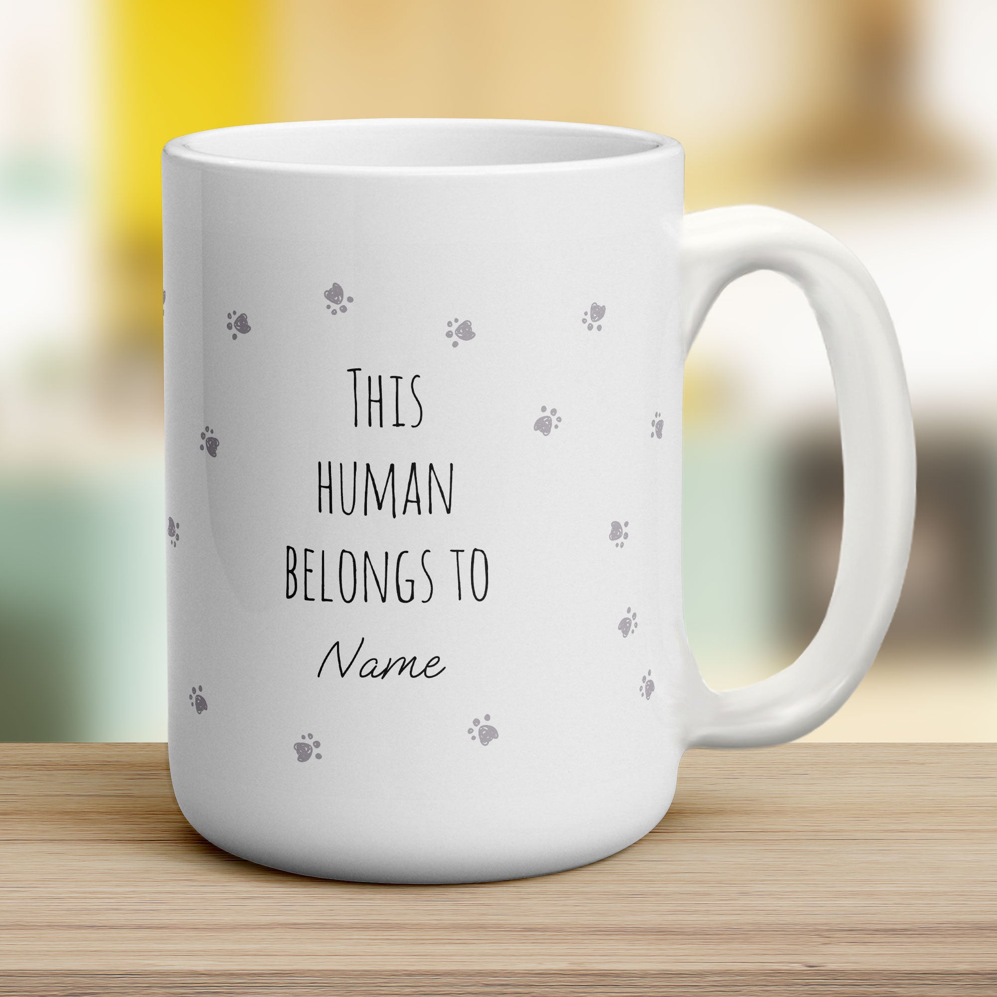 This Human Belongs to Pet Personalised Mug