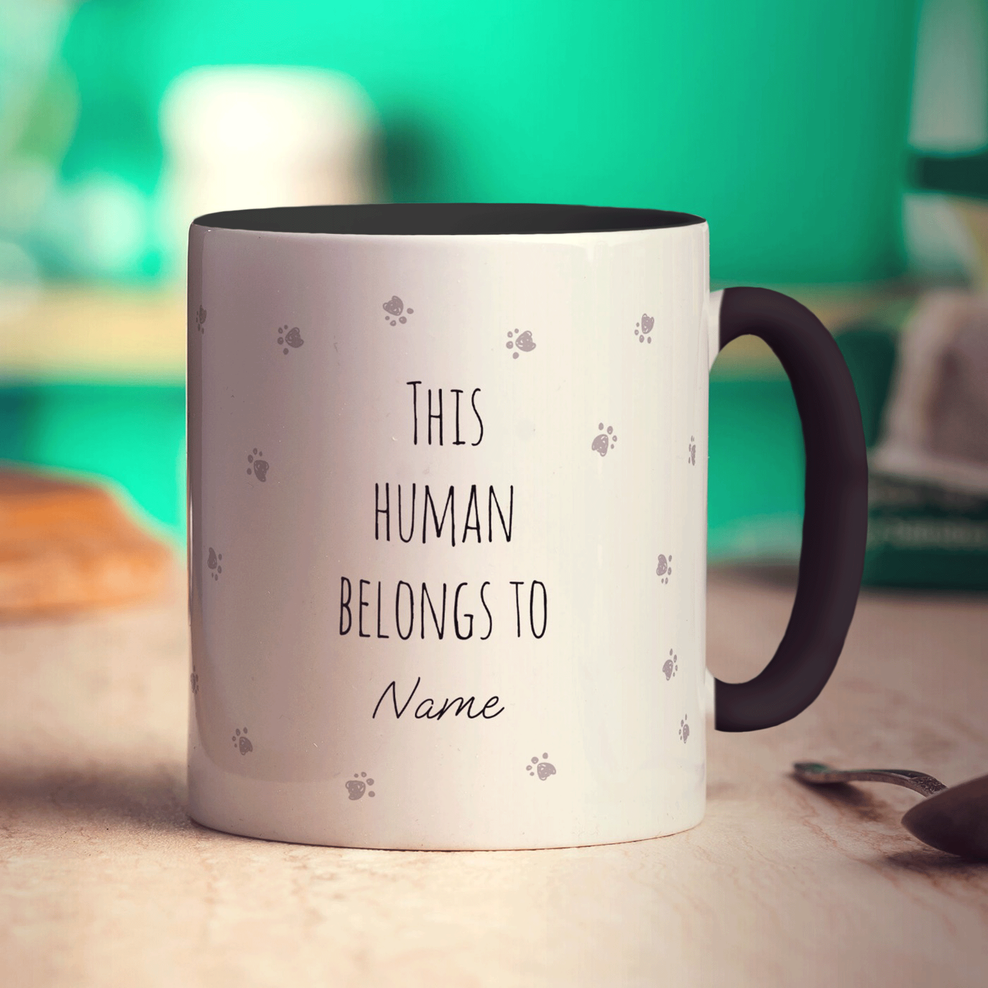 This Human Belongs to Pet Personalised Mug
