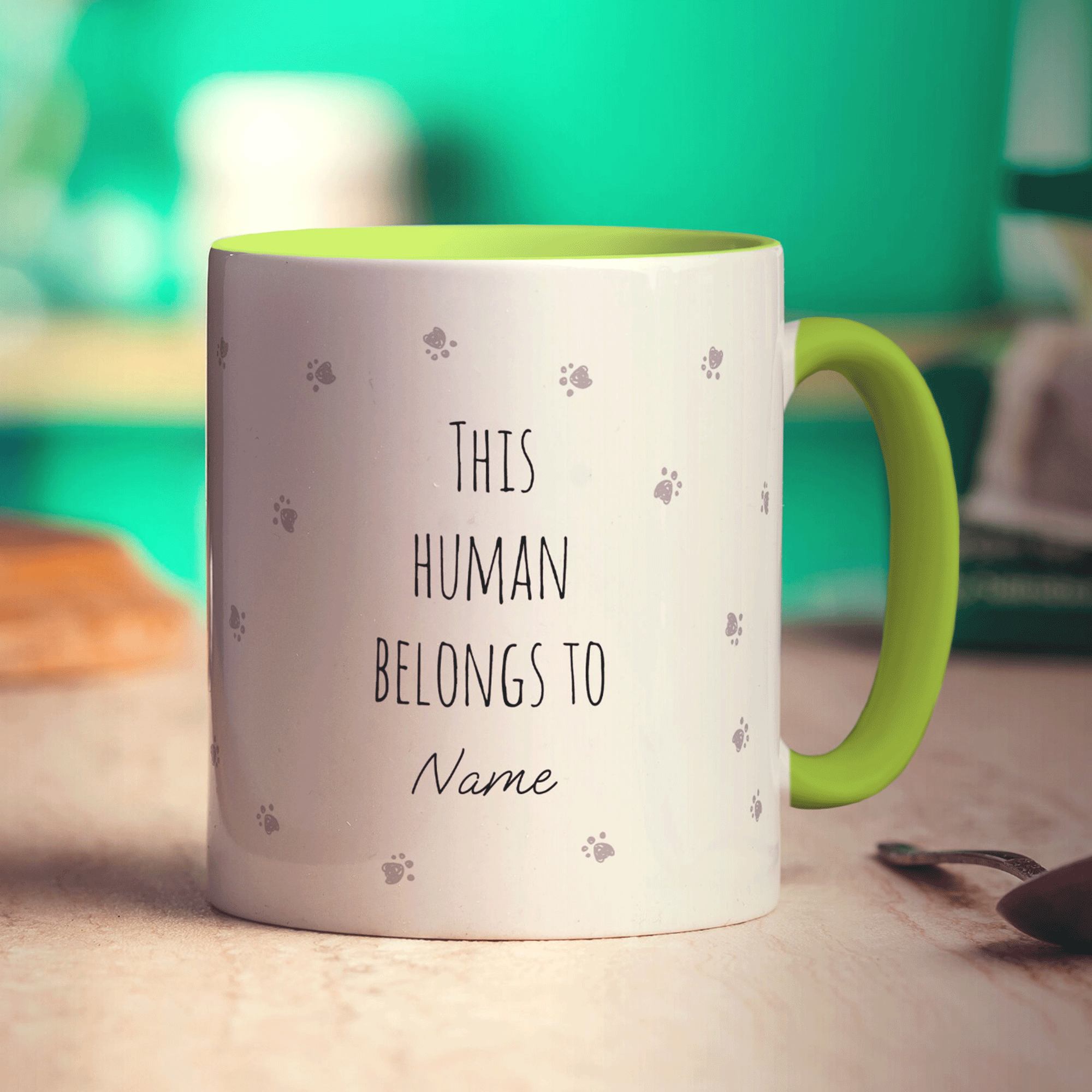 This Human Belongs to Pet Personalised Mug