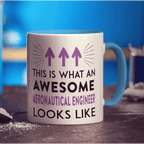 This Is What An Awesome Aeronautical Engineer Looks Like Mug - Standard 330ml (11oz) / Blue