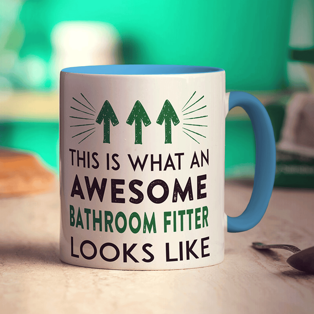 This Is What An Awesome Bathroom Fitter Looks Like Mug - Standard 330ml (11oz) / Blue