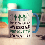 This Is What An Awesome Bathroom Fitter Looks Like Mug - Standard 330ml (11oz) / Blue