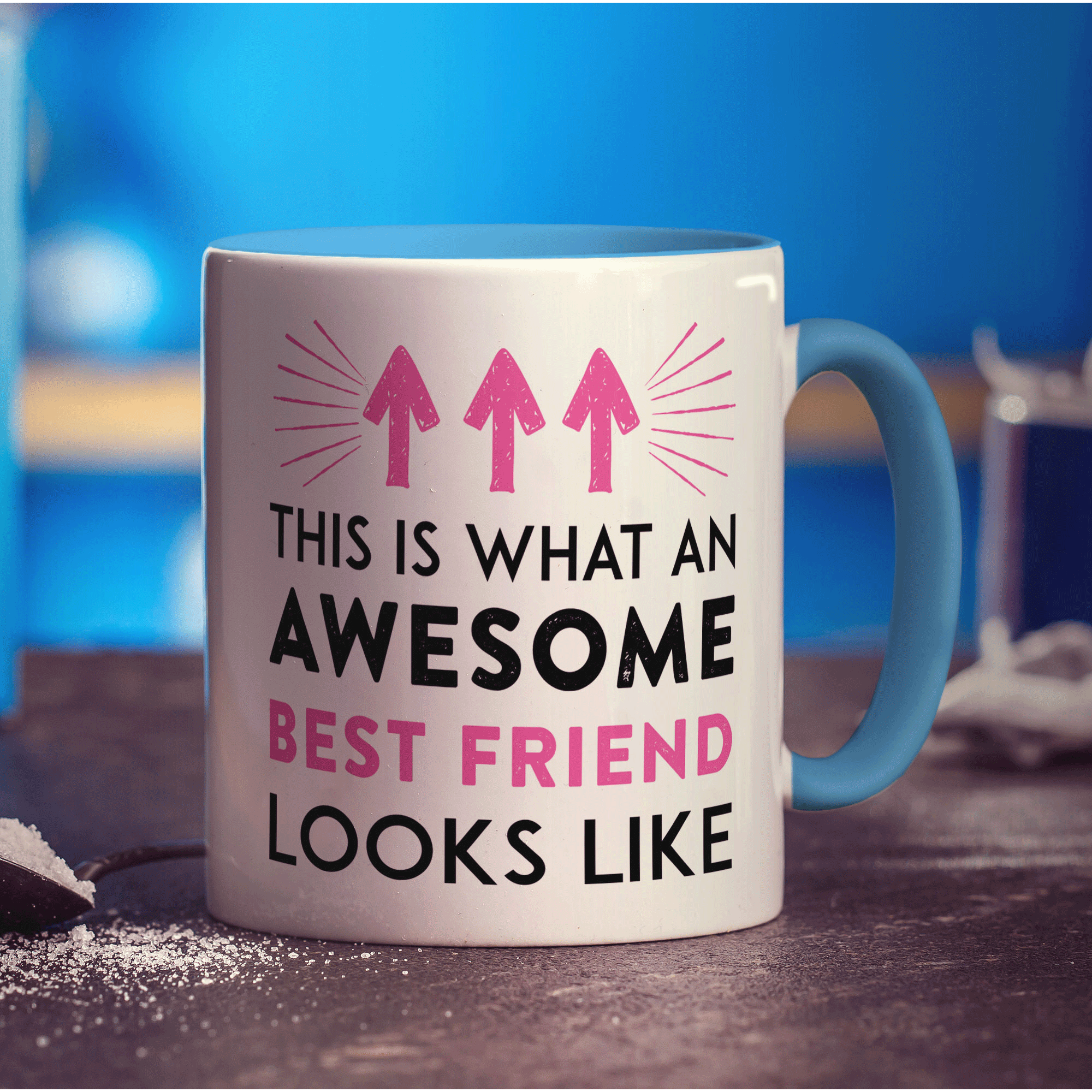 This Is What An Awesome Best Friend Looks Like Mug Pink