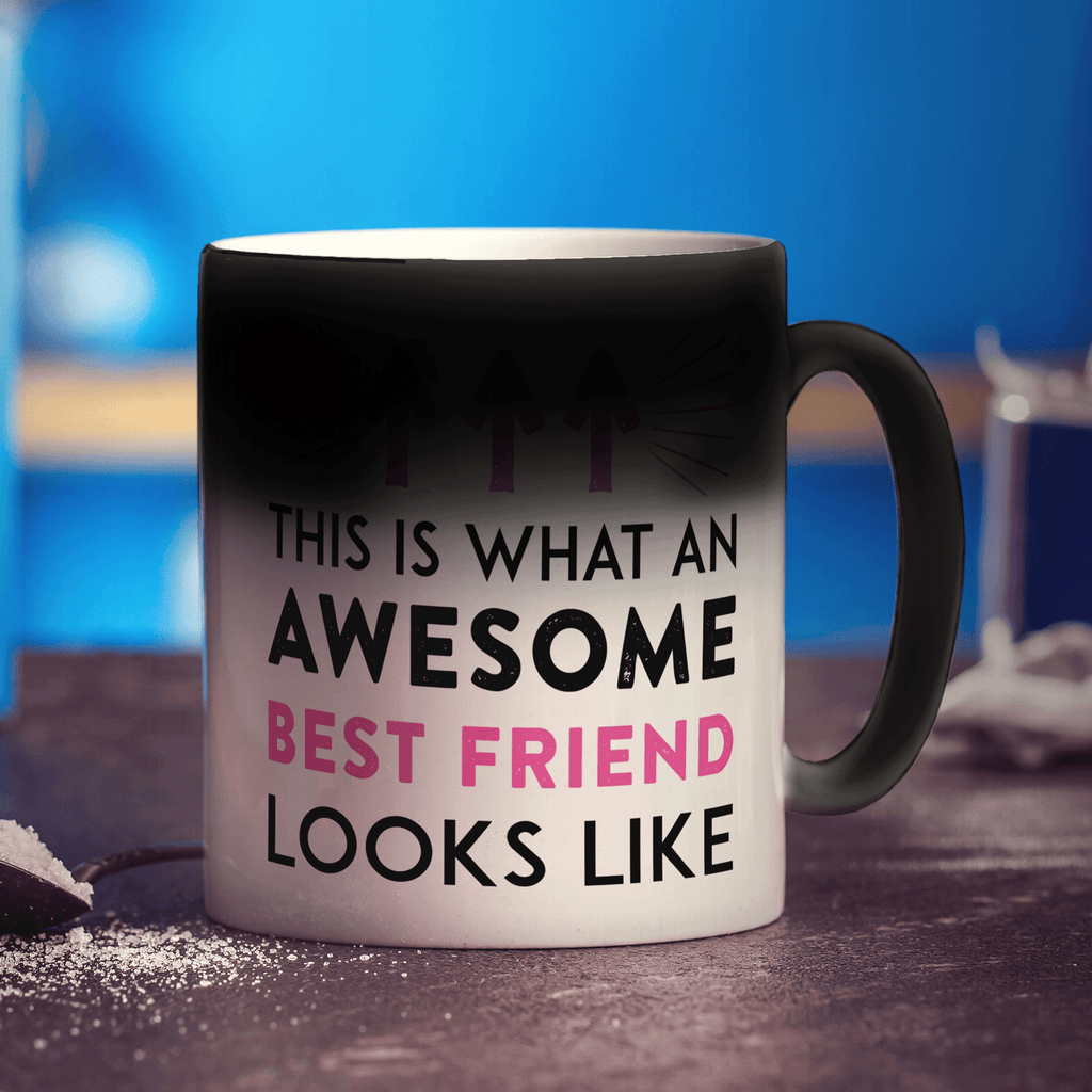 This Is What An Awesome Best Friend Looks Like Mug Pink - Standard 330ml (11oz) / Magic Mug