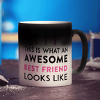 This Is What An Awesome Best Friend Looks Like Mug Pink - Standard 330ml (11oz) / Magic Mug