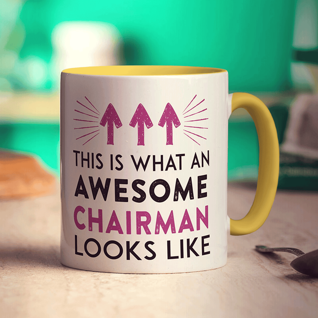 This Is What An Awesome Chairman Looks Like Mug - Standard 330ml (11oz) / Yellow