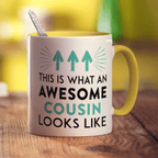 This Is What An Awesome Cousin Looks Like Mug - Standard 330ml (11oz) / Yellow