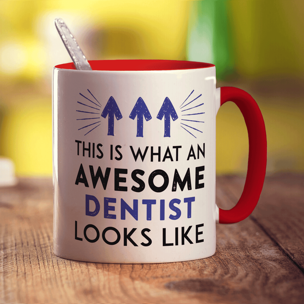 This Is What An Awesome Dentist Looks Like Mug - Standard 330ml (11oz) / Red