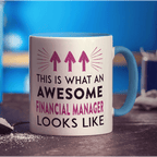 This Is What An Awesome Financial Manager Looks Like Mug - Standard 330ml (11oz) / Blue