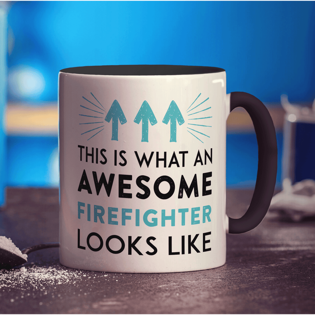 This Is What An Awesome Firefighter Looks Like Mug - Standard 330ml (11oz) / Black