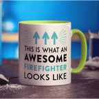 This Is What An Awesome Firefighter Looks Like Mug - Standard 330ml (11oz) / Green