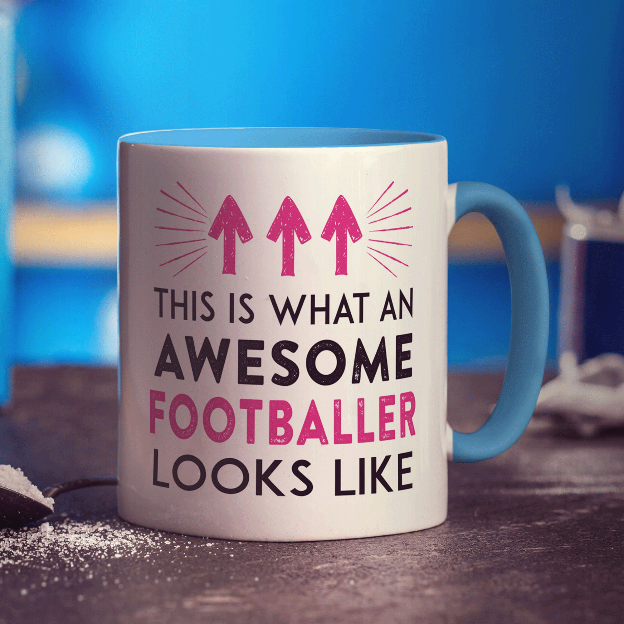 This Is What An Awesome Footballer Looks Like... Pink Mug