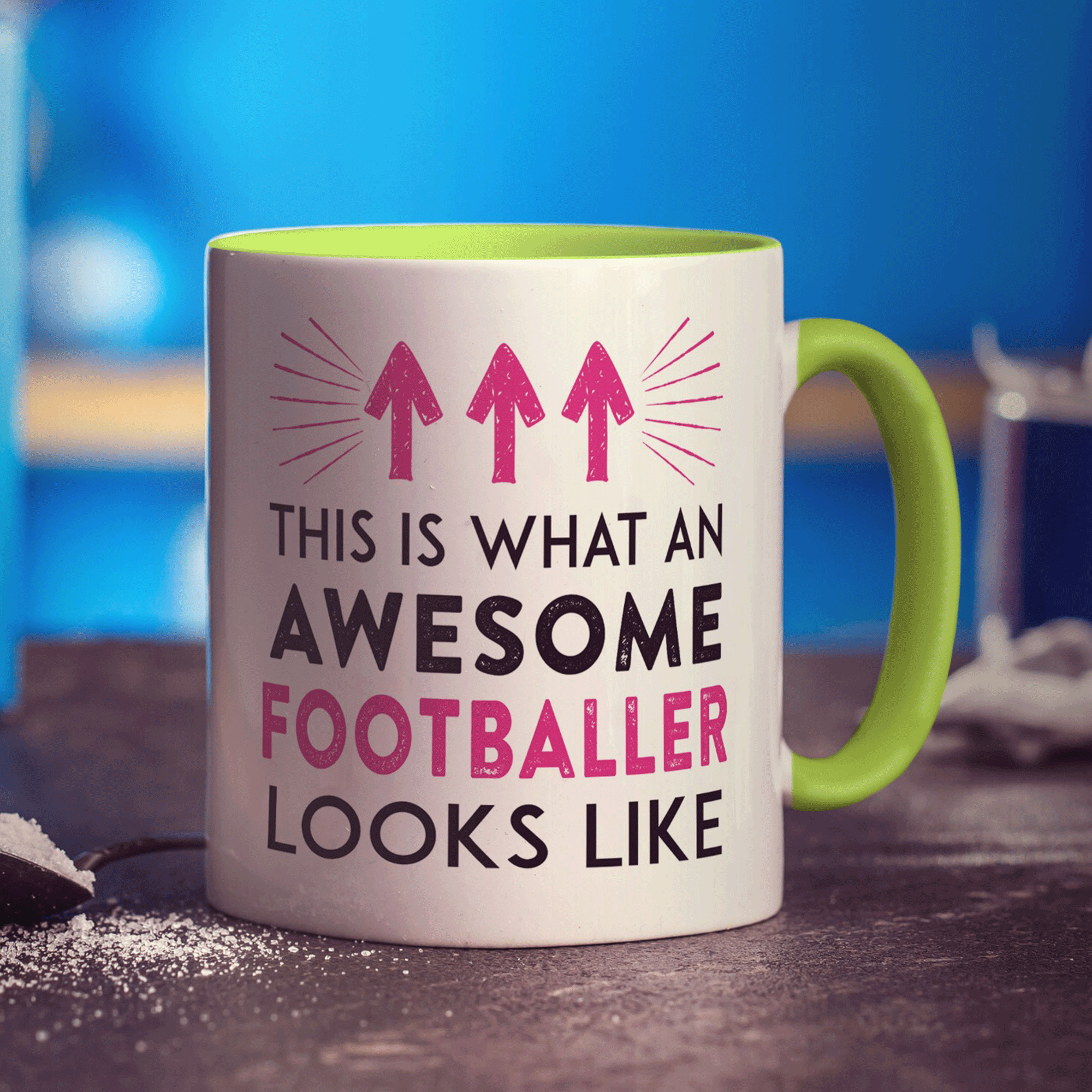 This Is What An Awesome Footballer Looks Like... Pink Mug