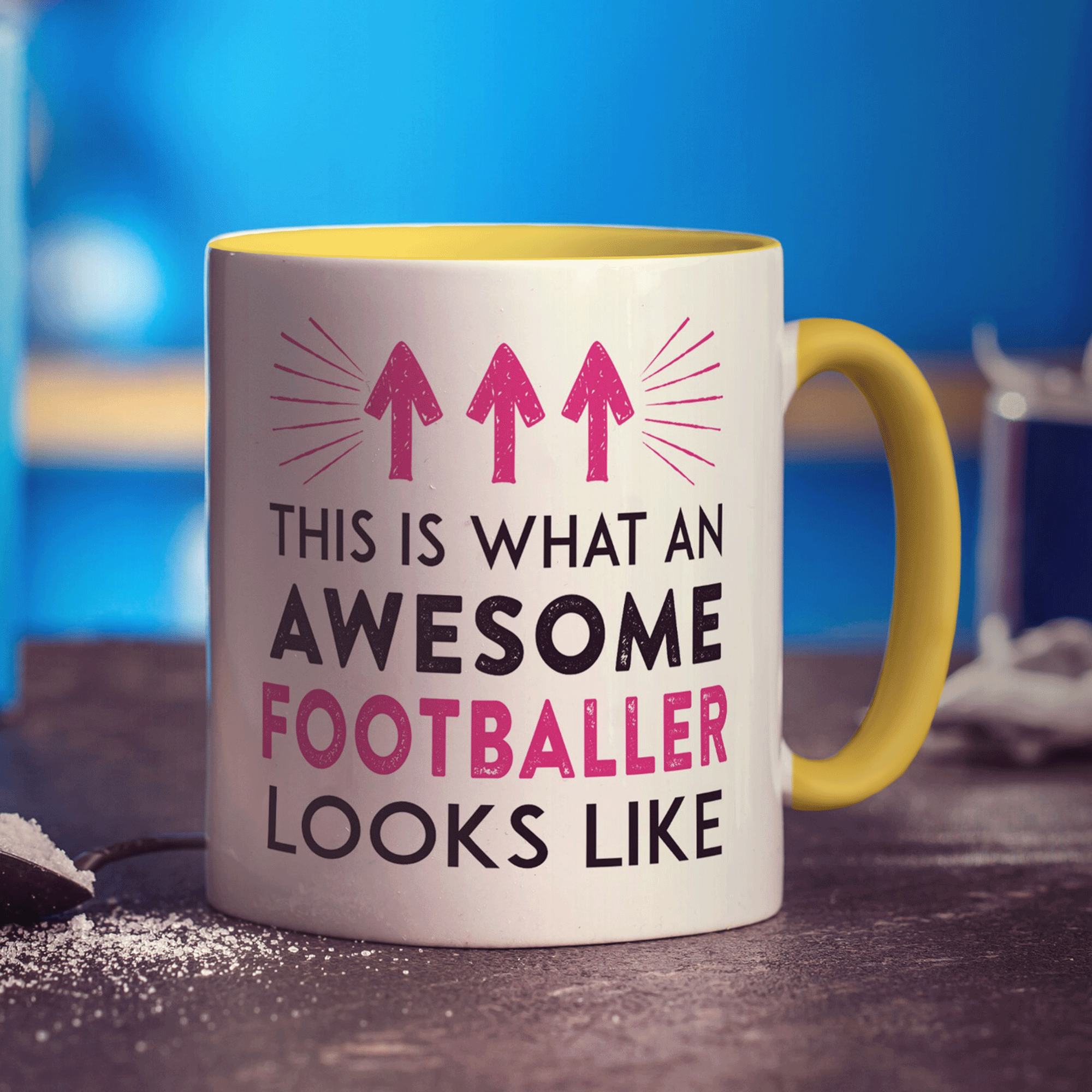 This Is What An Awesome Footballer Looks Like... Pink Mug
