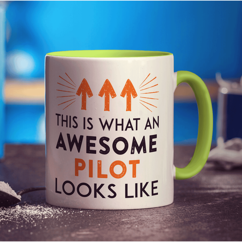 This Is What An Awesome Pilot Looks Like Mug - Standard 330ml (11oz) / Green