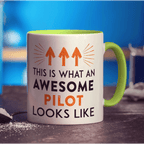 This Is What An Awesome Pilot Looks Like Mug - Standard 330ml (11oz) / Green